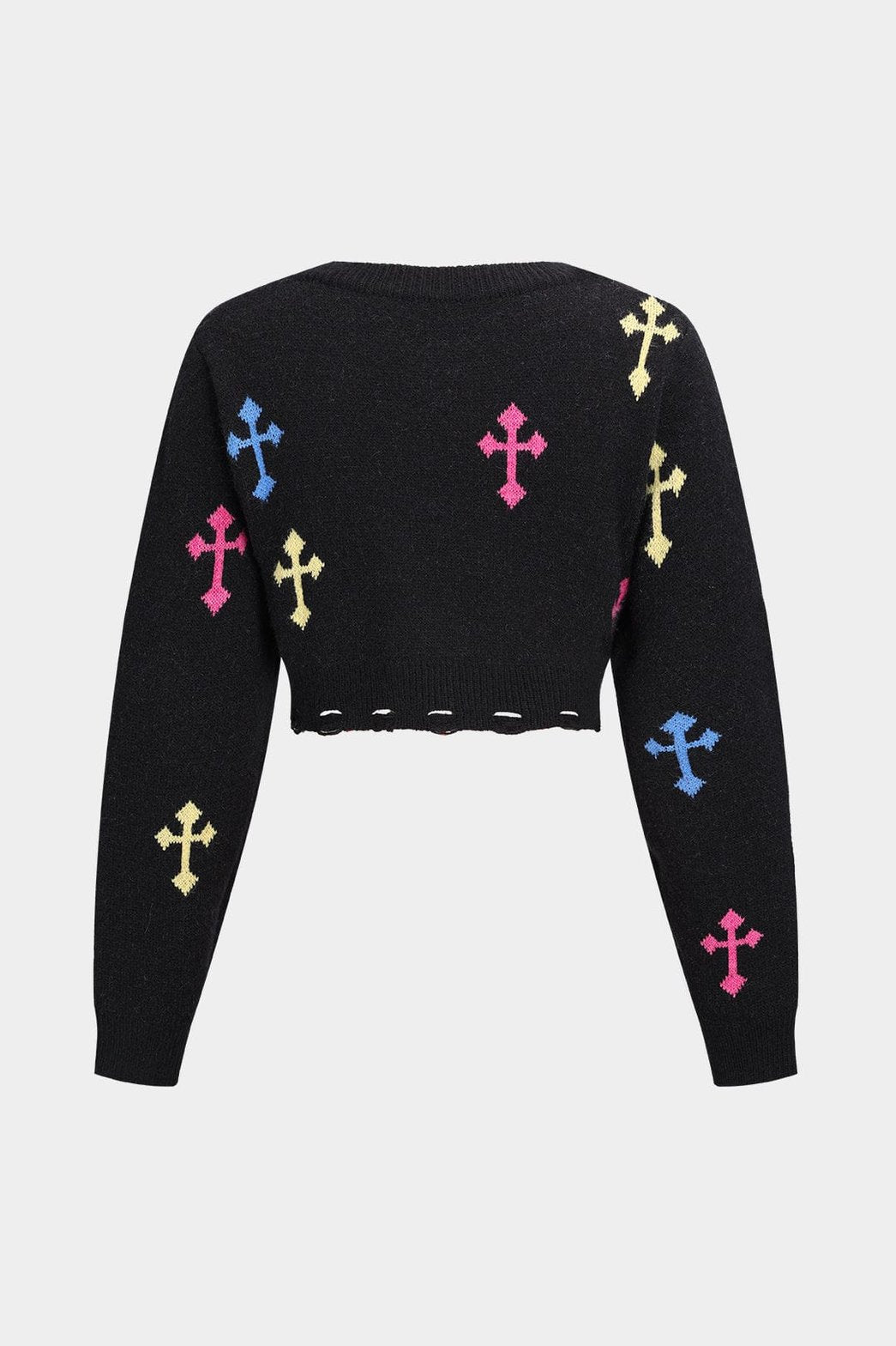 Ensemble tricot géométrique vue côté harmonie