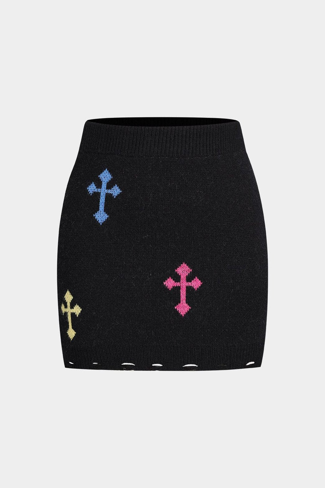 Ensemble tricot géométrique vue complète grâce