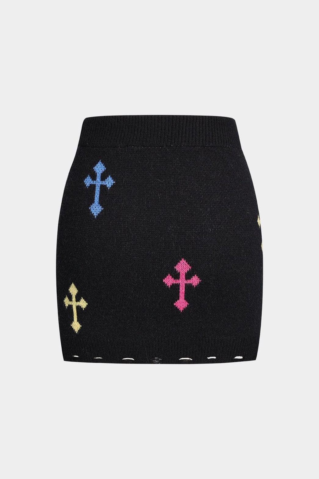 Ensemble tricot géométrique détail motif fraîcheur