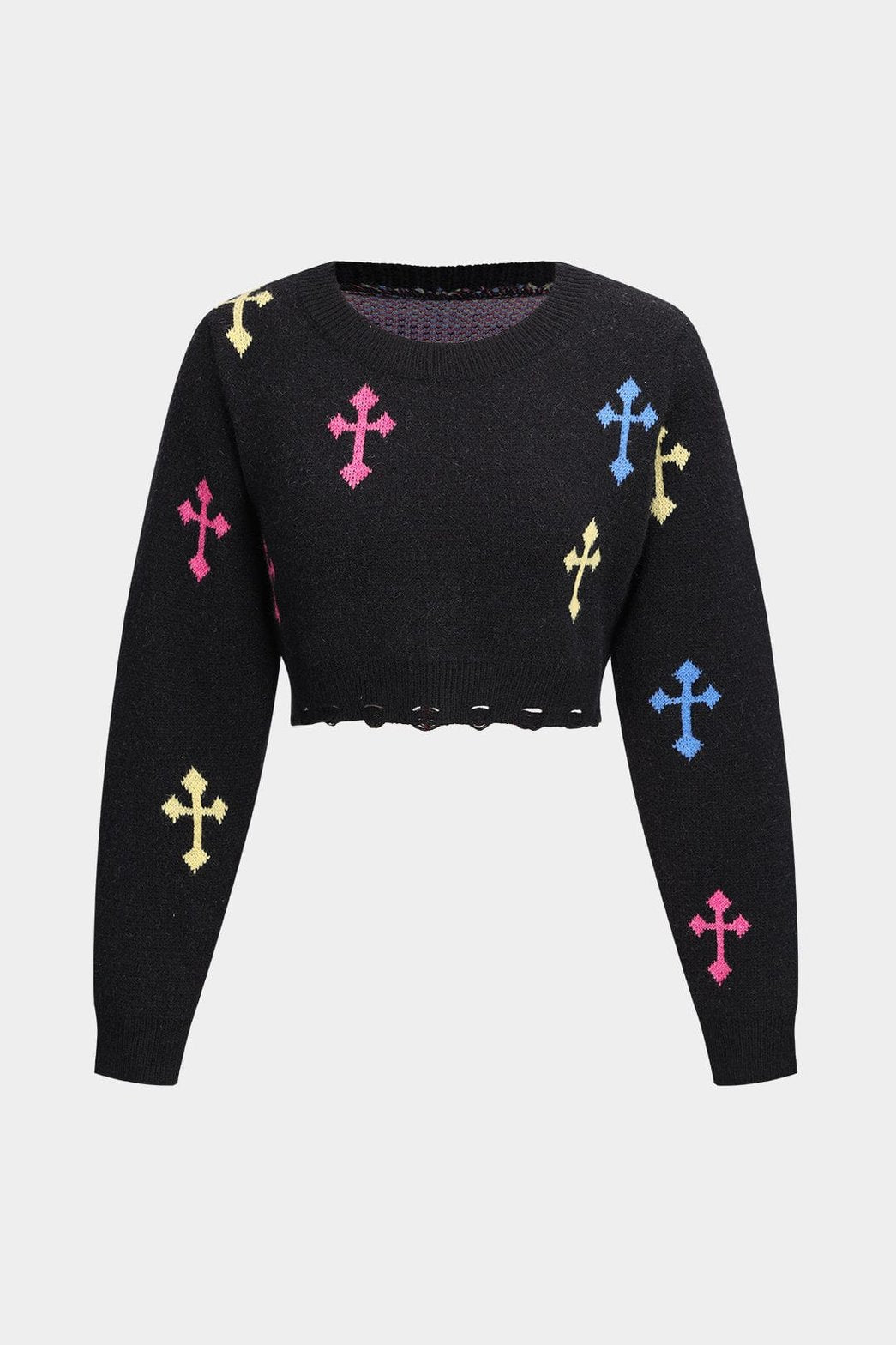 Ensemble tricot géométrique vue arrière élégance