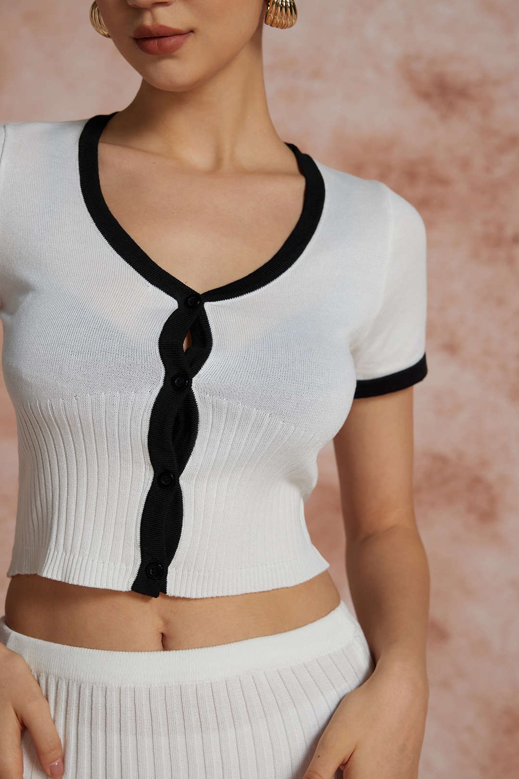 Ensemble tricot blanc élégance