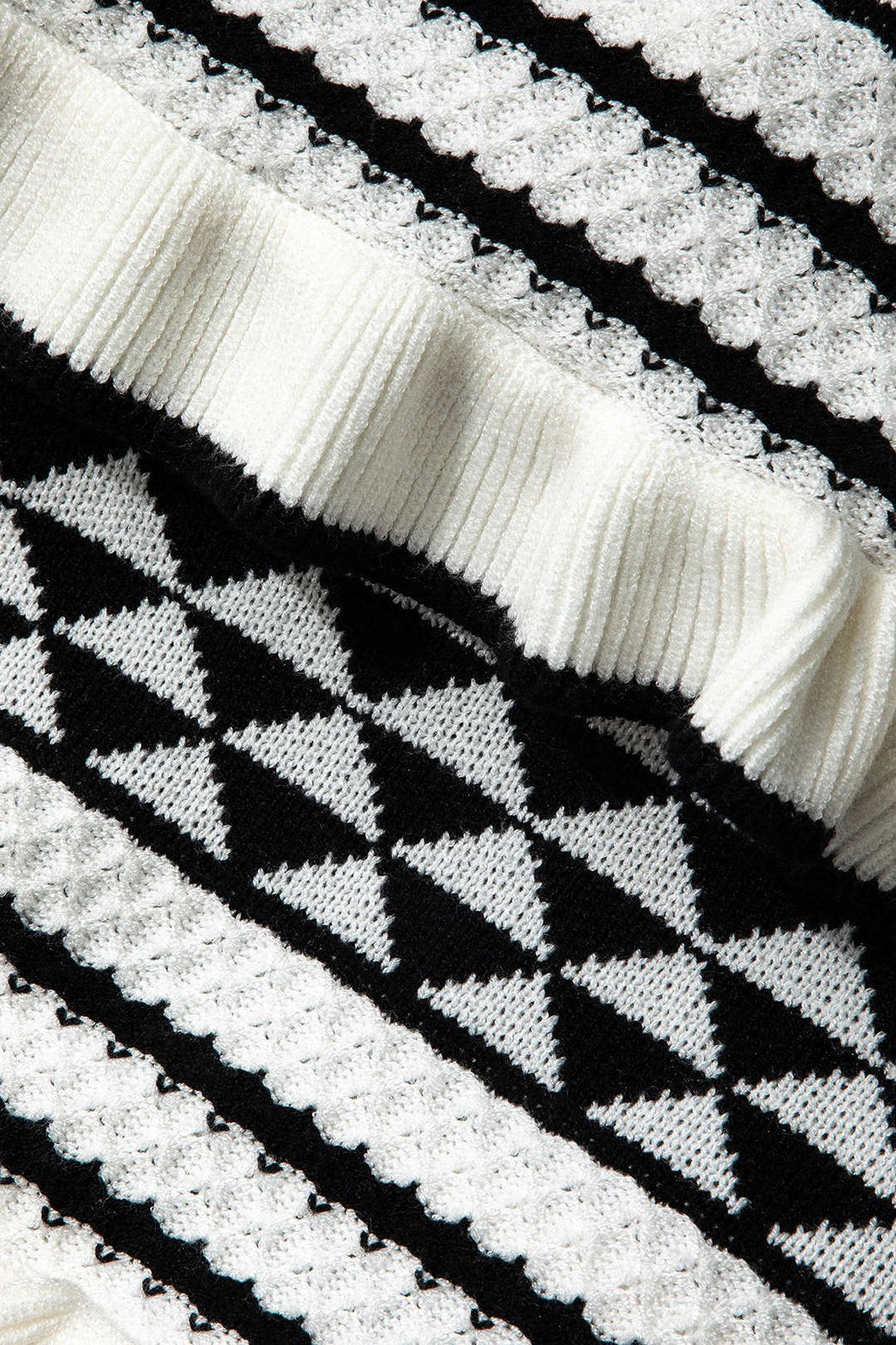 Ensemble maille géométrique bicolore modernité