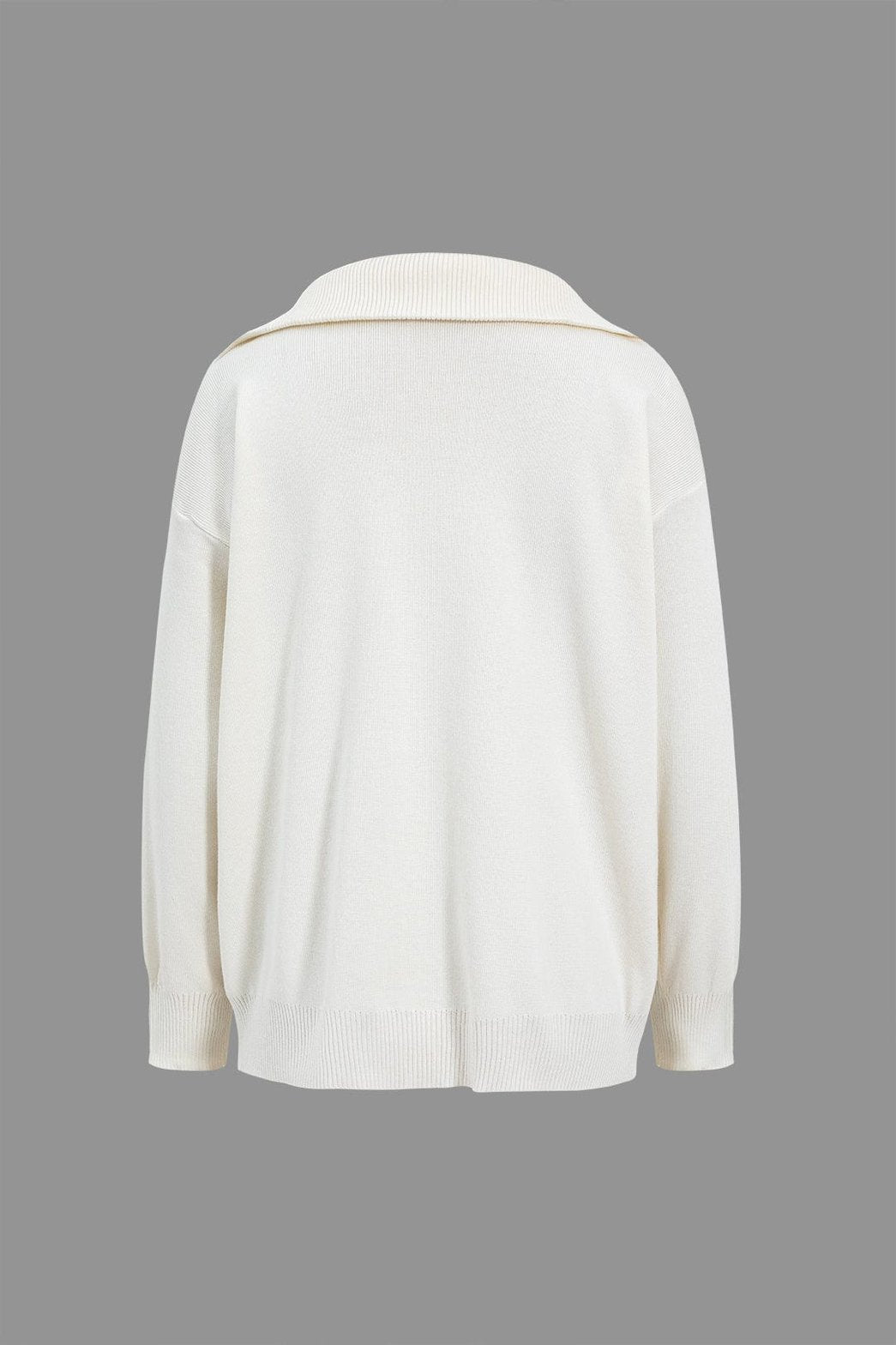 Pull zippé blanc avec jupe assortie confort