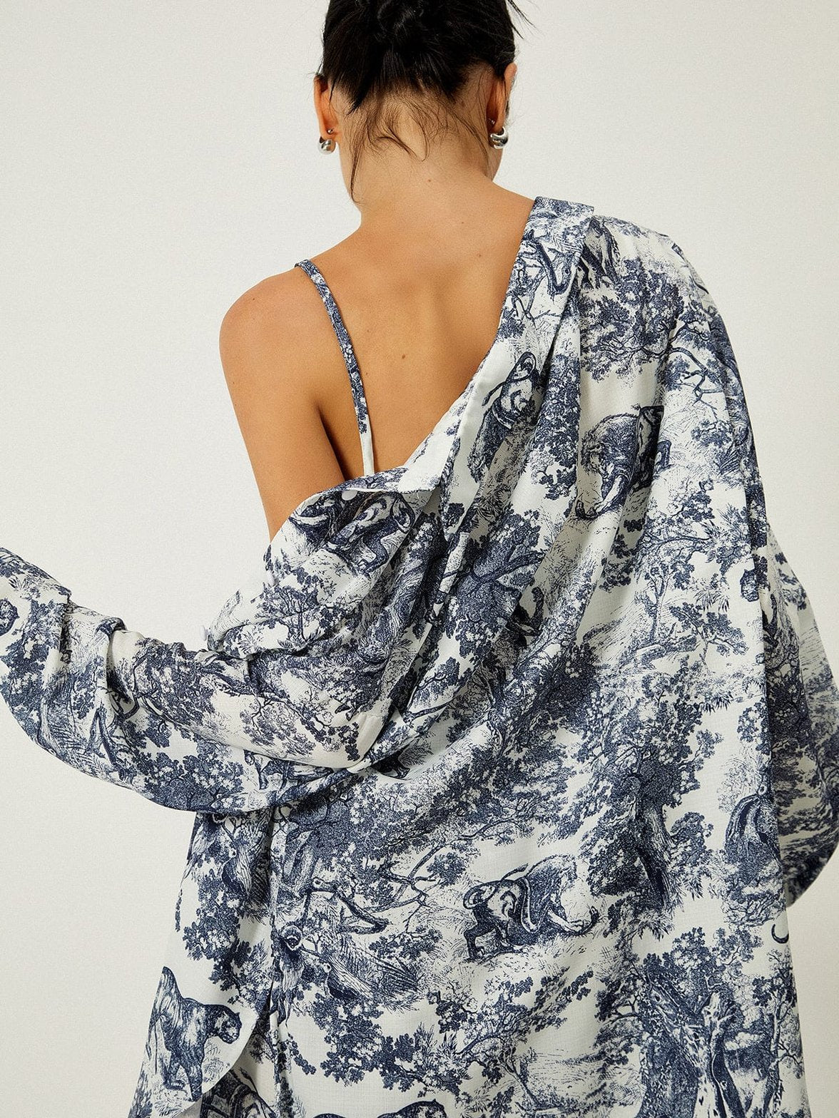 Top court et short assortis motif vintage harmonie