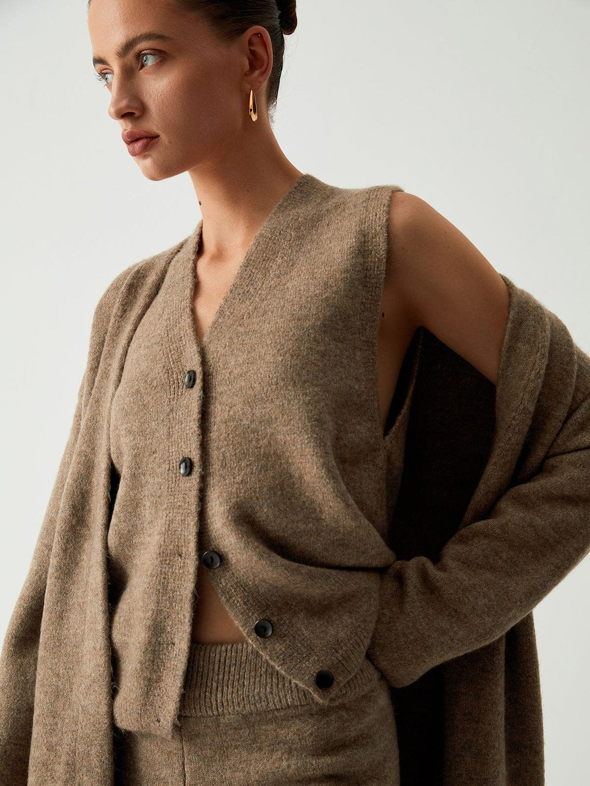 Ensemble tricot beige élégant tendance