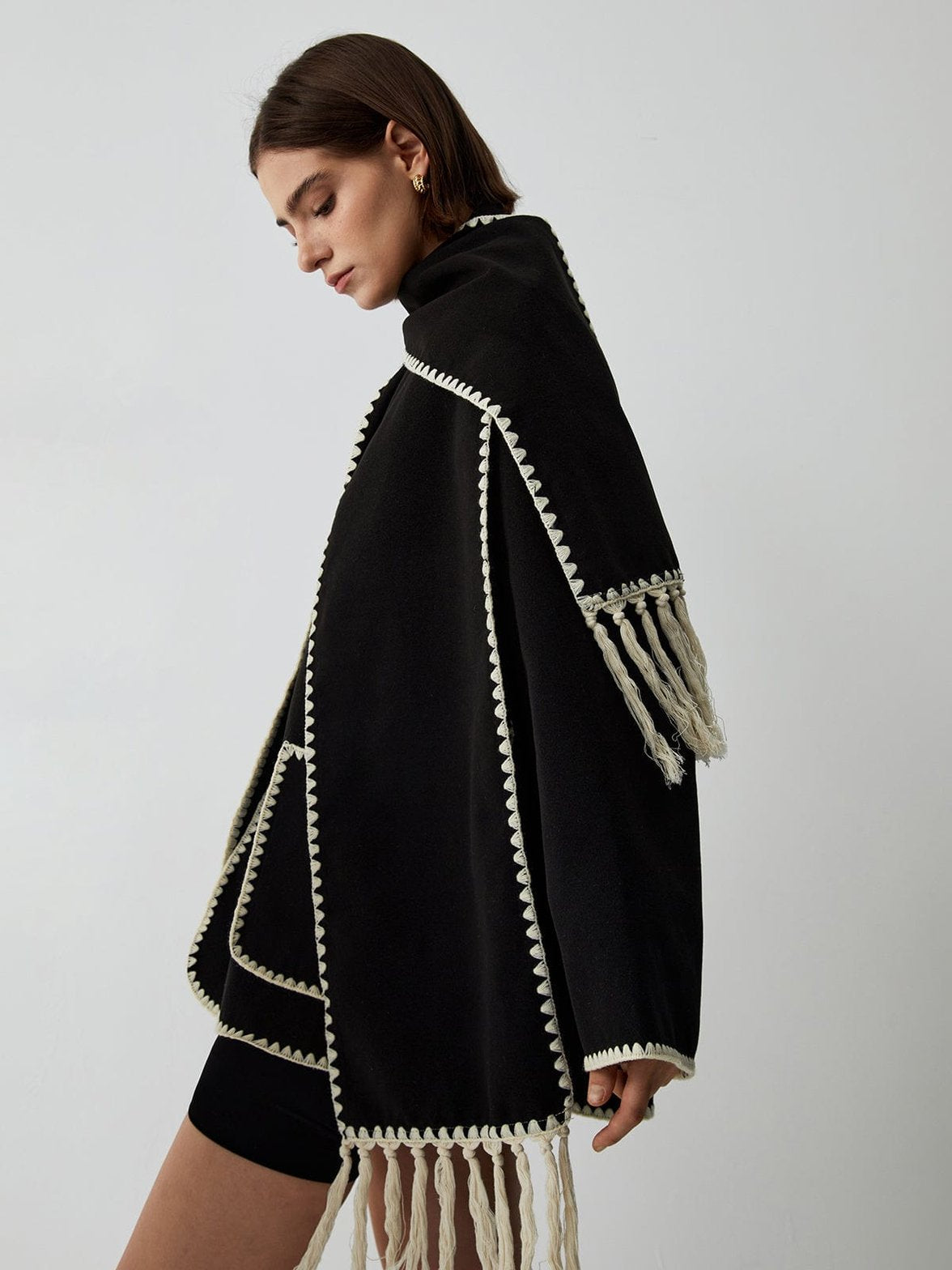 Ensemble Veste Élégante avec Écharpe Assortie