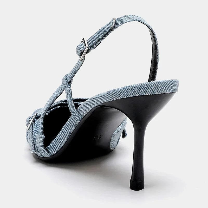 Escarpins denim vue avant nuage