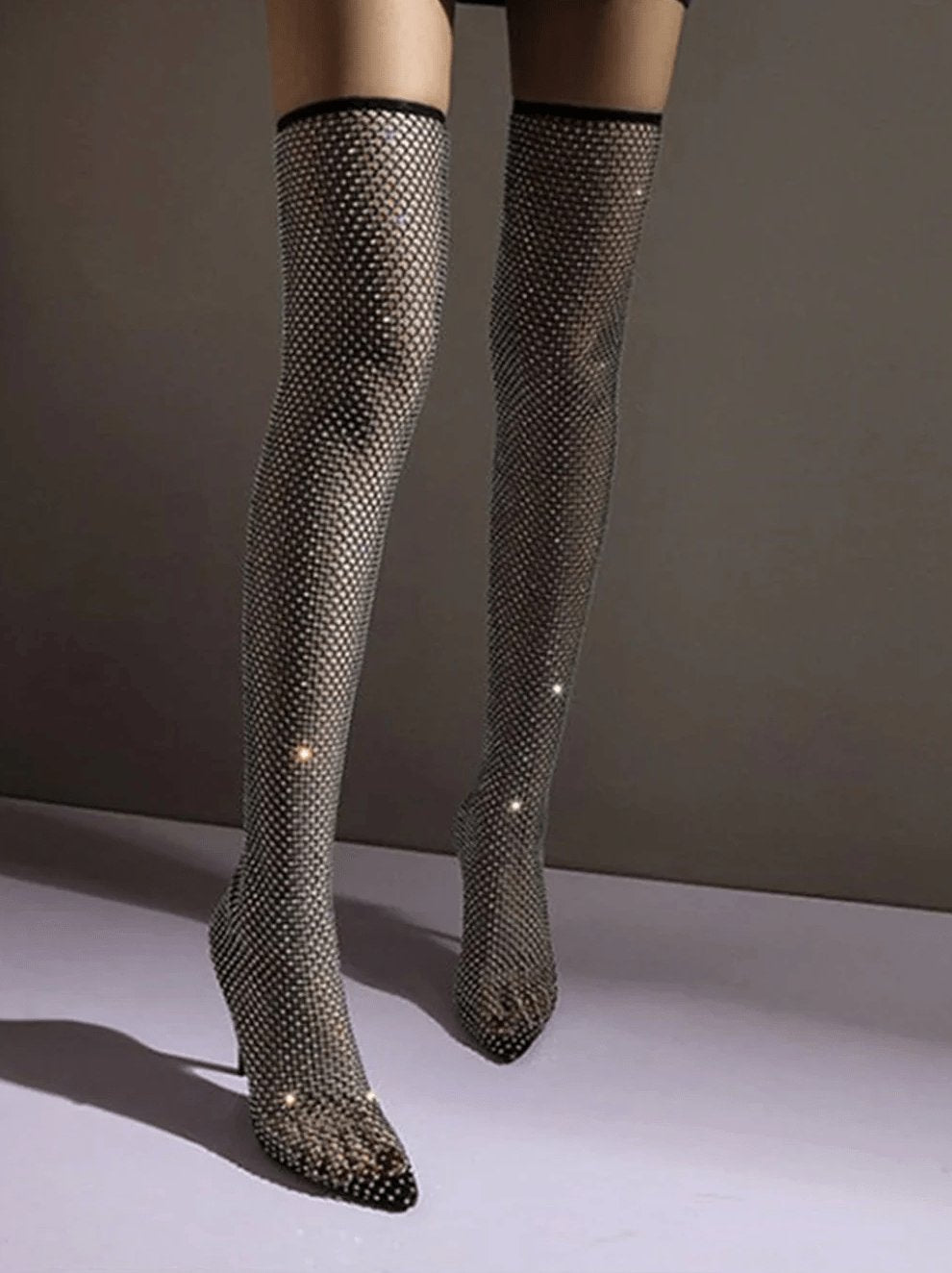 Escarpins maille vue ensemble topaze