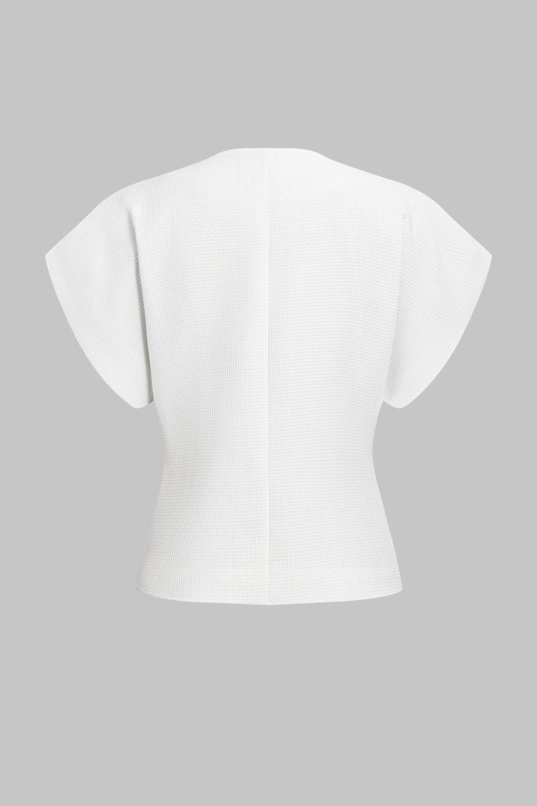 Gilet asymétrique métallisé vue de côté étoile