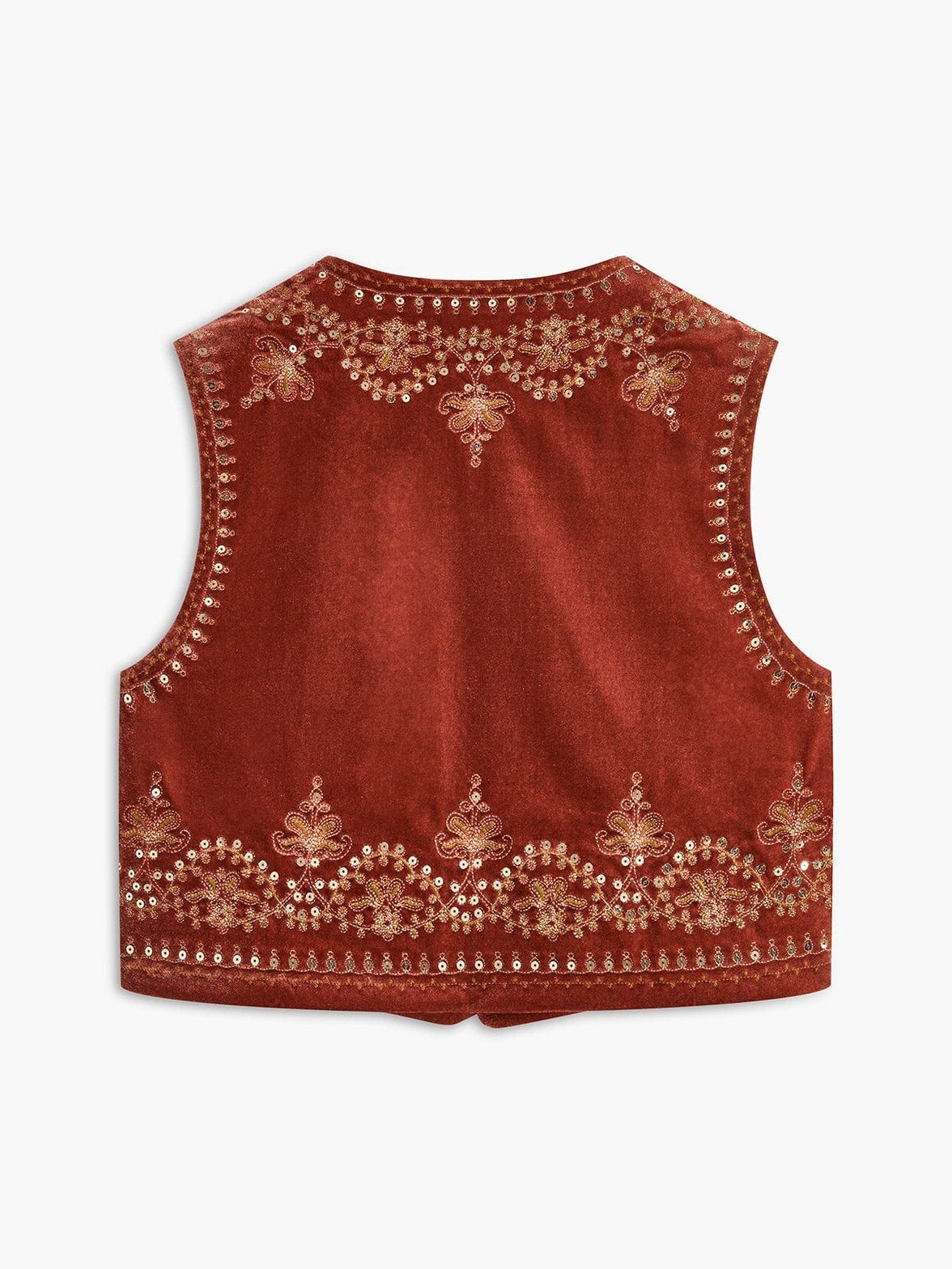 Gilet bohème détail broderies lune