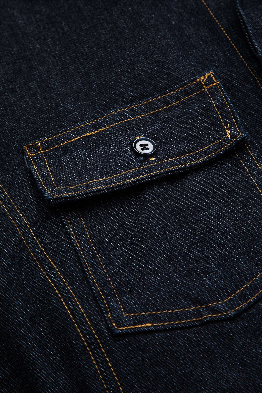 Gilet denim sans manches vue de côté lune