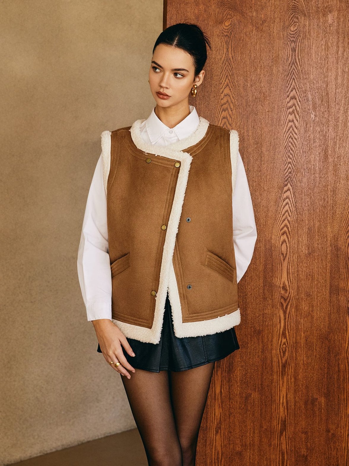 Gilet style peau retournée stylé