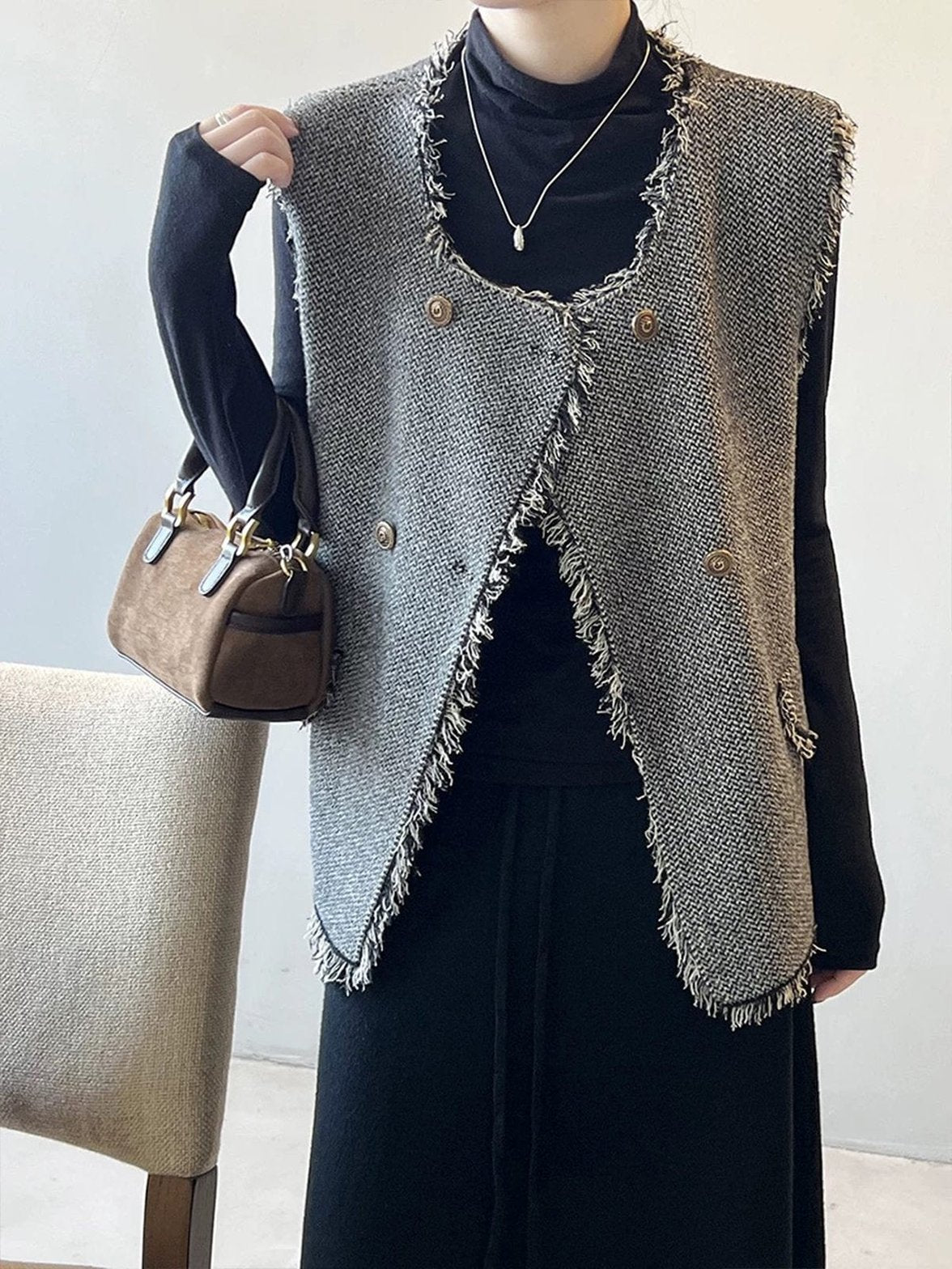 Gilet gris tendance harmonie