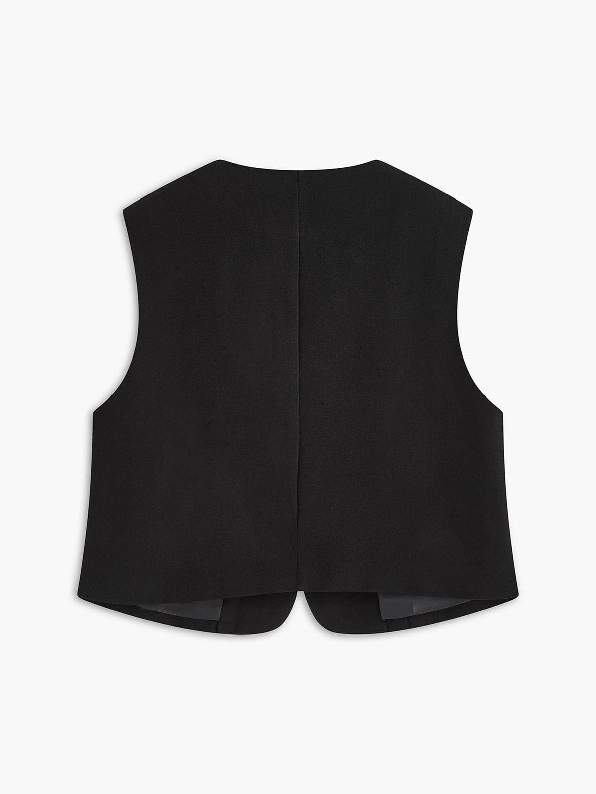 Gilet noir classique détail boutons lune