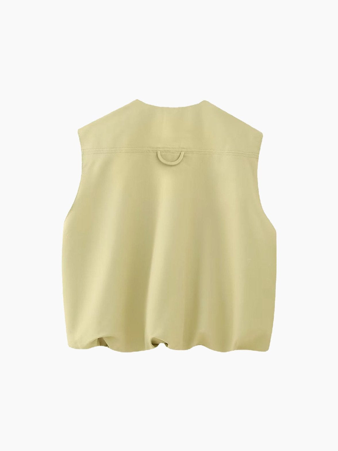 Gilet oversize jaune pâle porté décontracté étoile