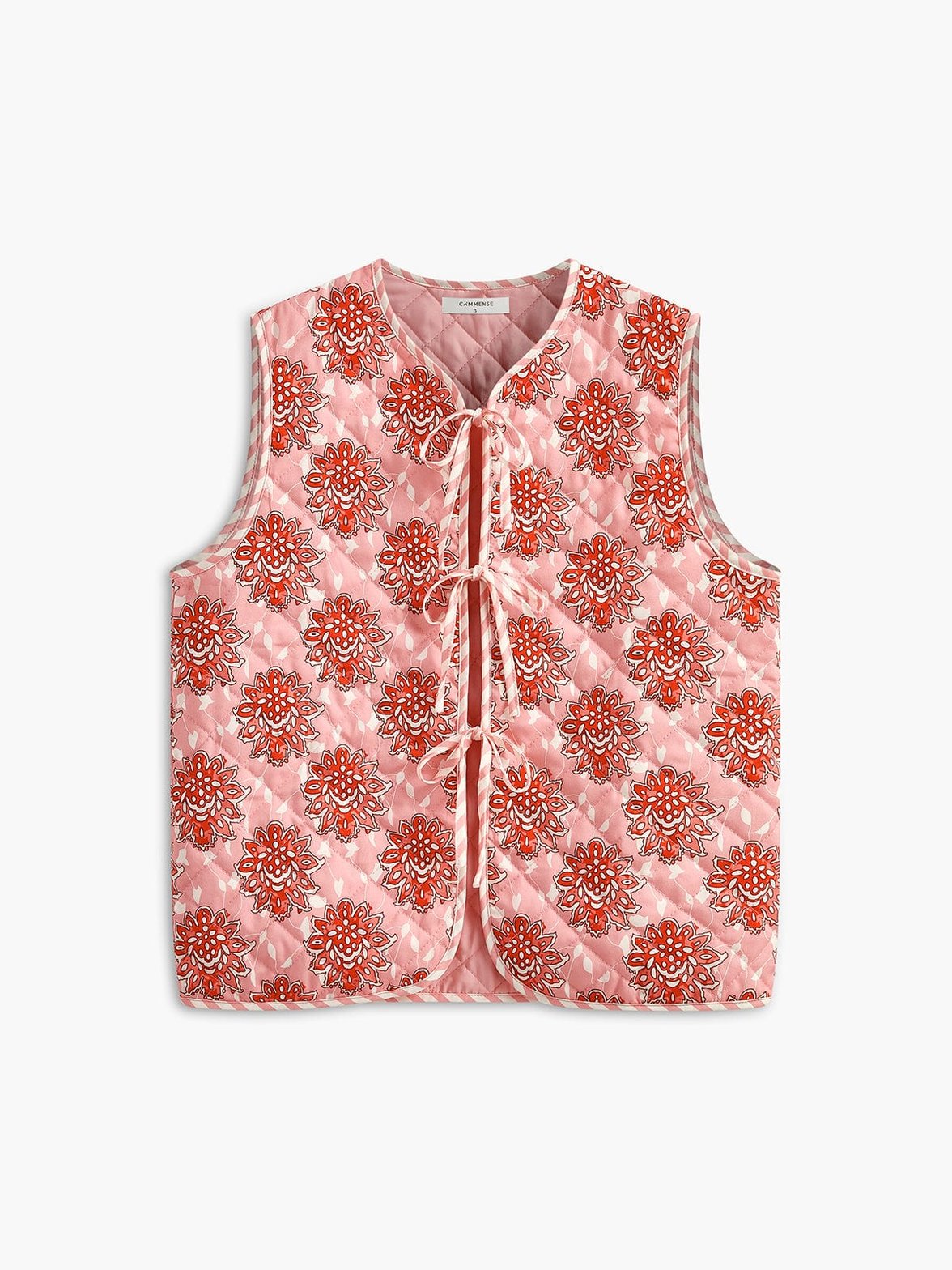 Gilet motif floral style bohème harmonie