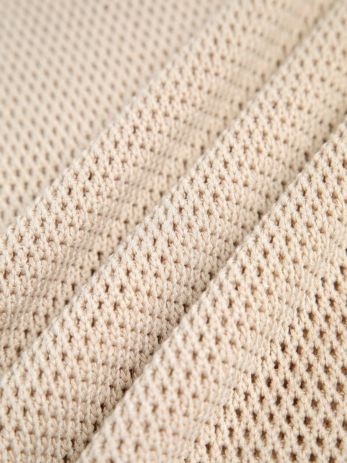 Gilet tricot beige vue complète finesse