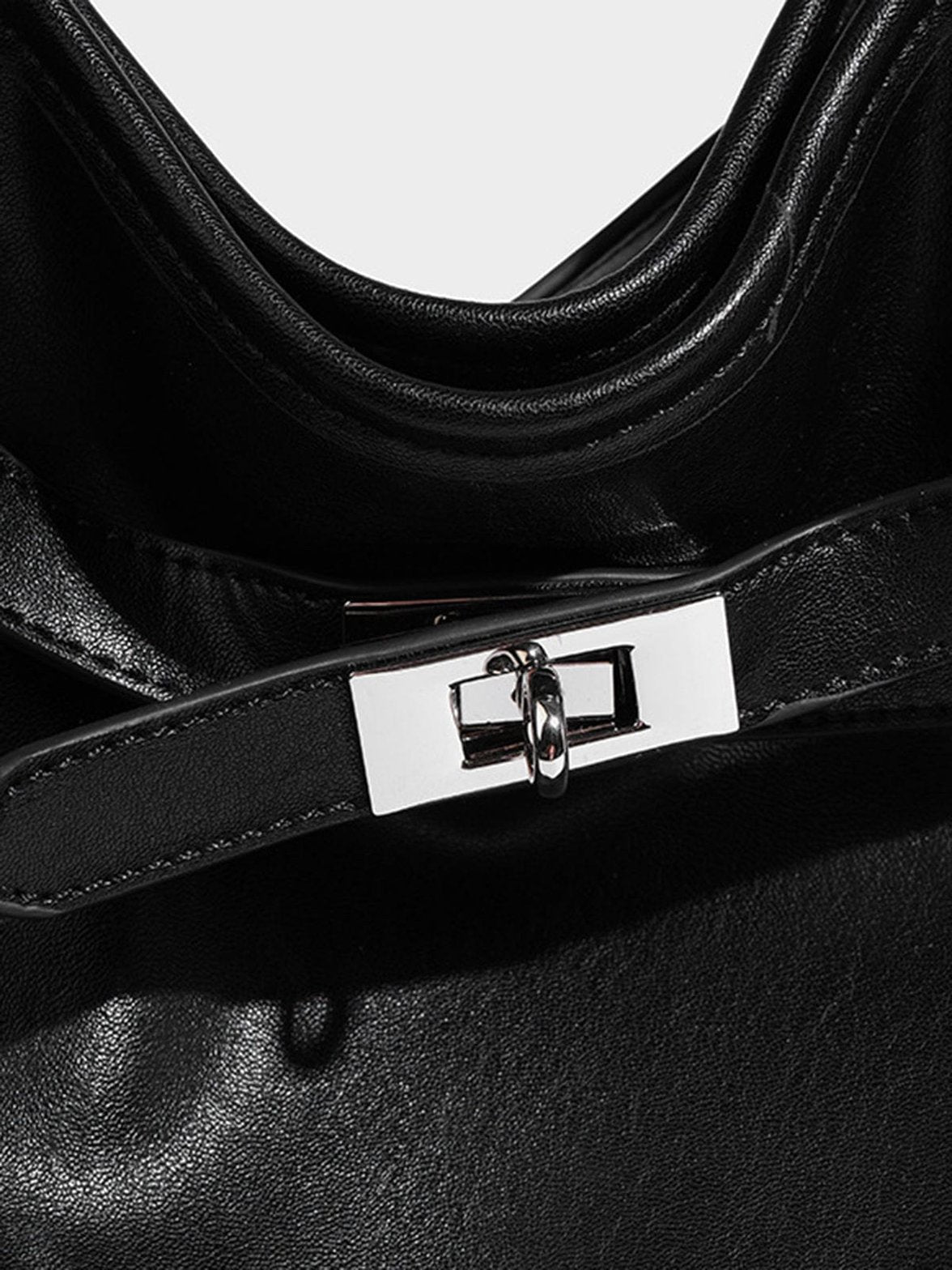 Sac porté à l'épaule noir élégant vent