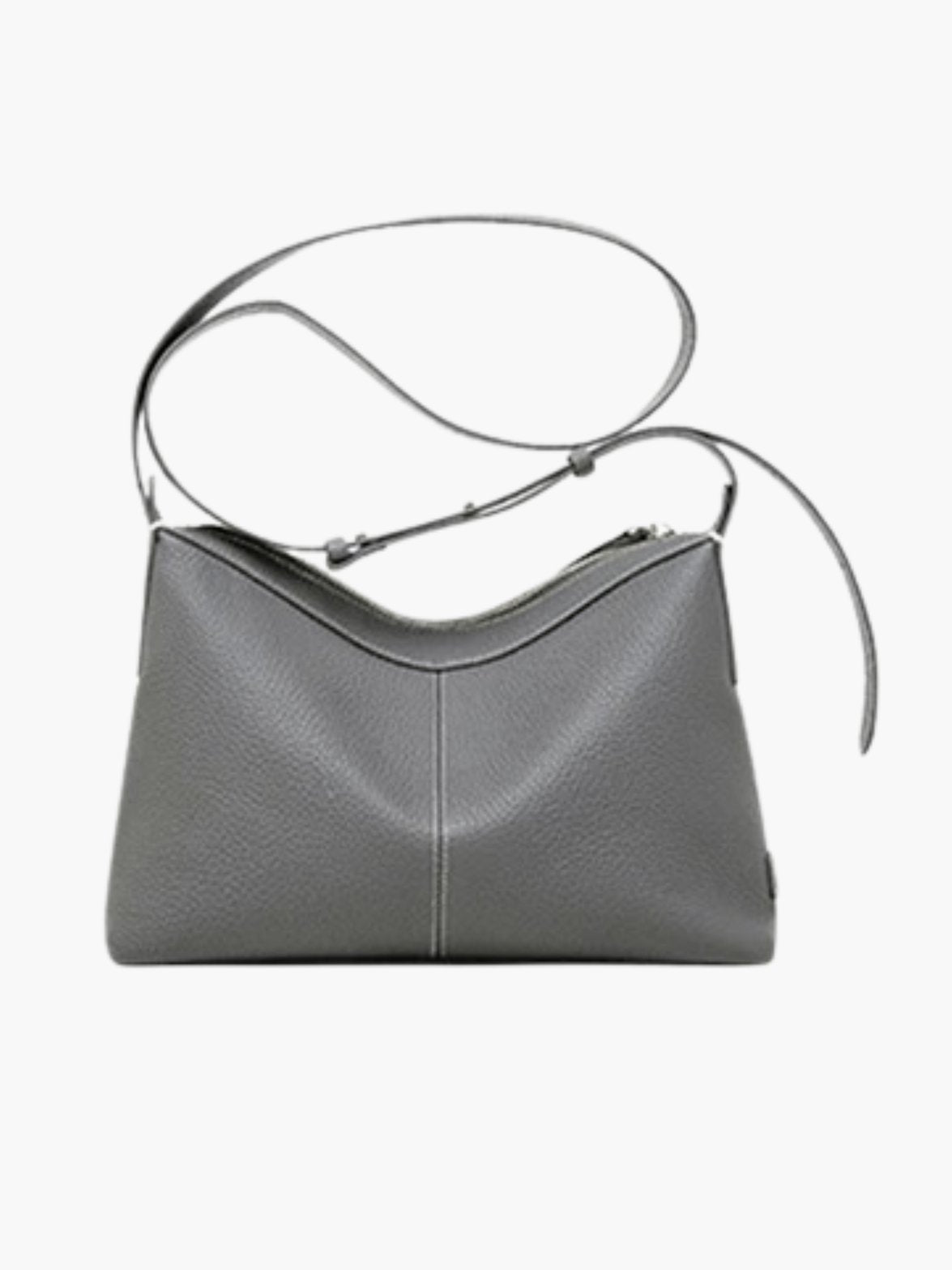 Sac hobo gris élégant vue avant soleil