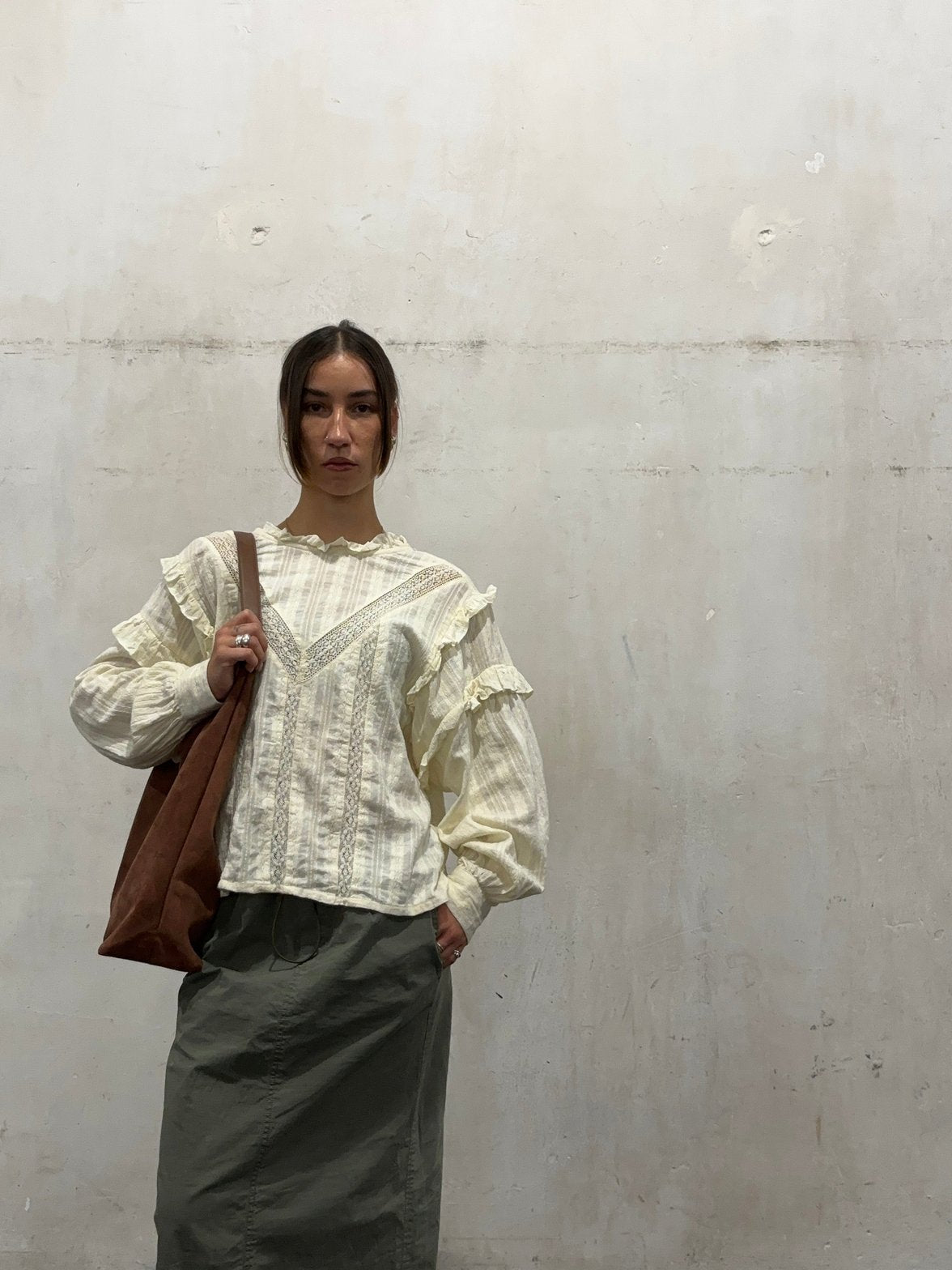 Grand Sac Hobo en Daim Végétal