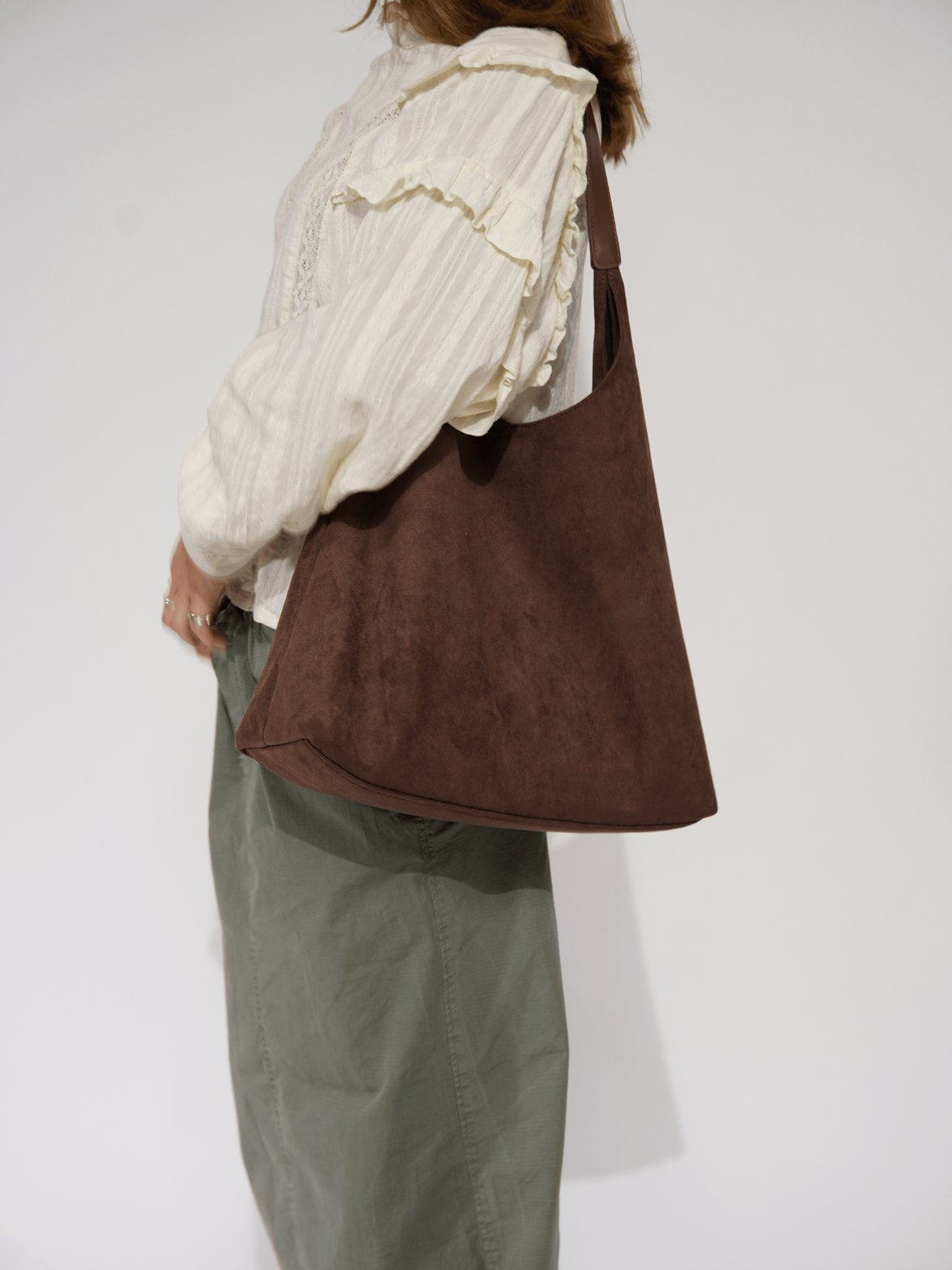 Grand Sac Hobo en Daim Végétal