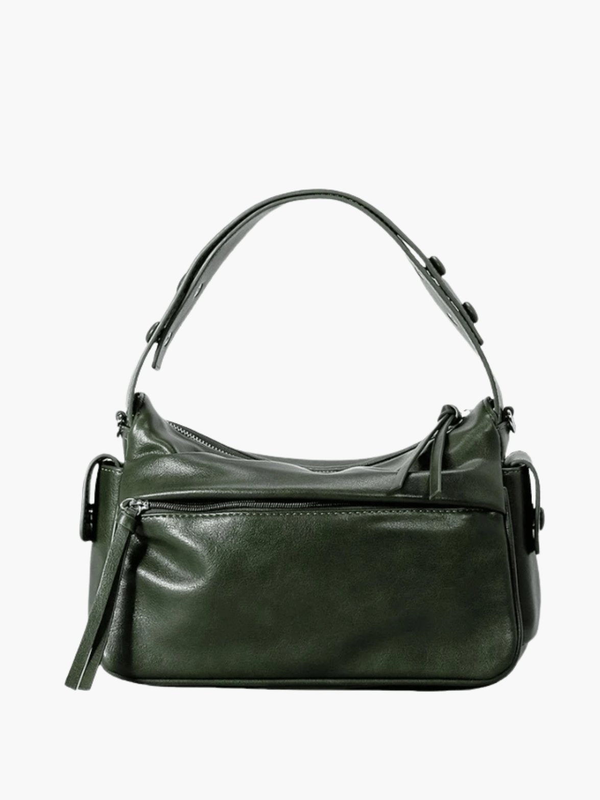 Sac en cuir vert élégant soleil