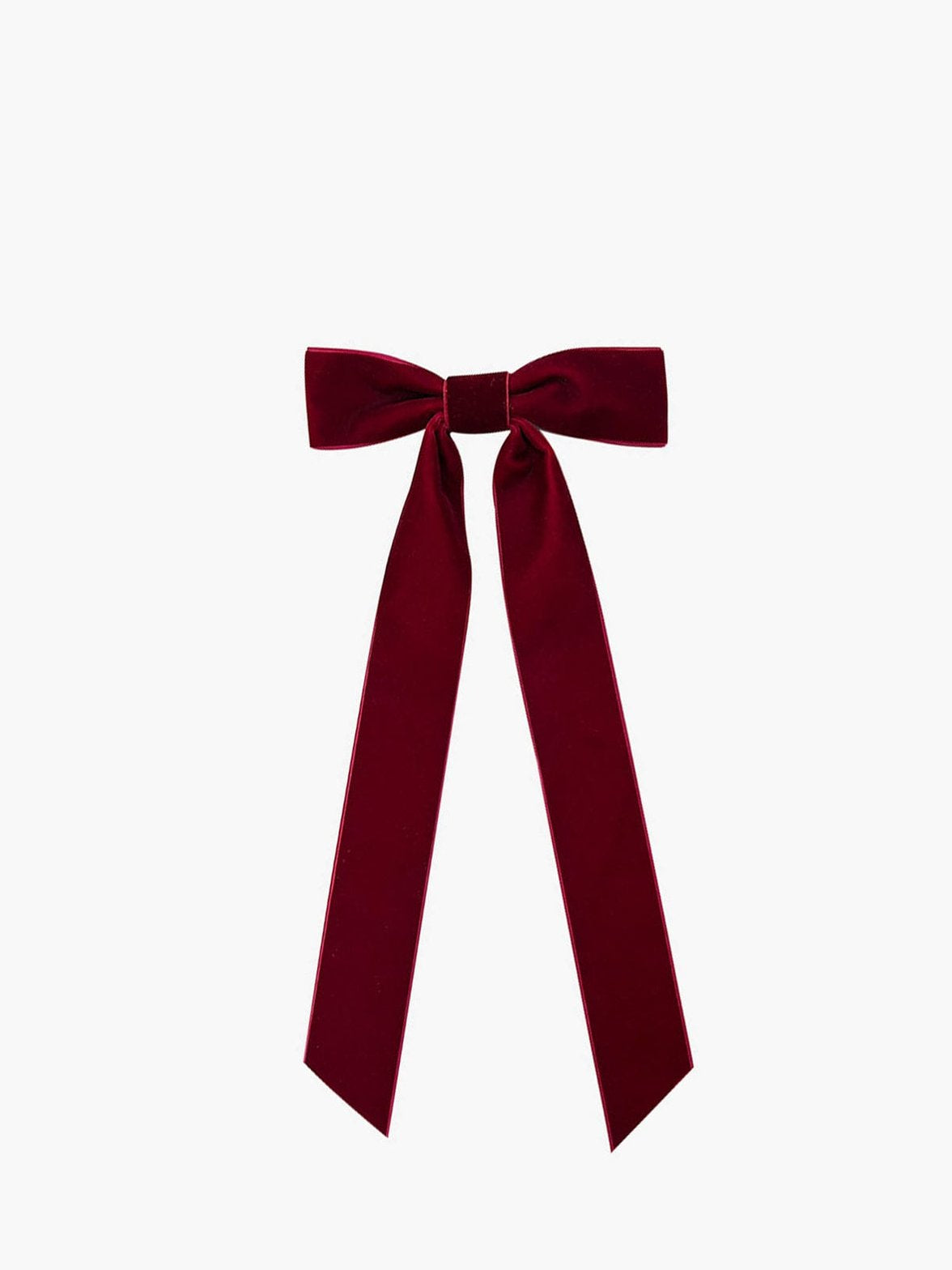 Barrette nœud velours bordeaux harmonie