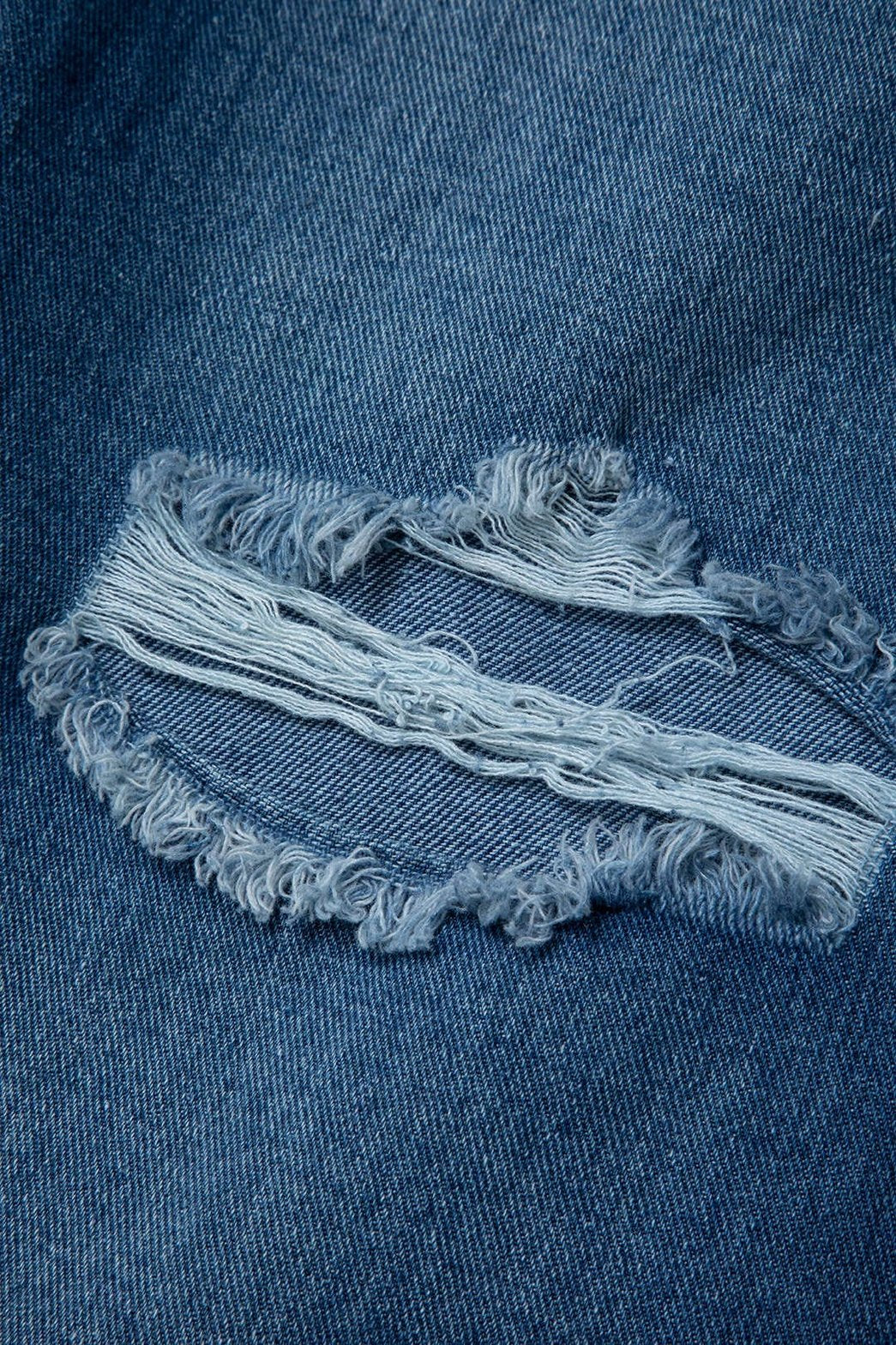 Jean déchiré vintage détail poche étoile