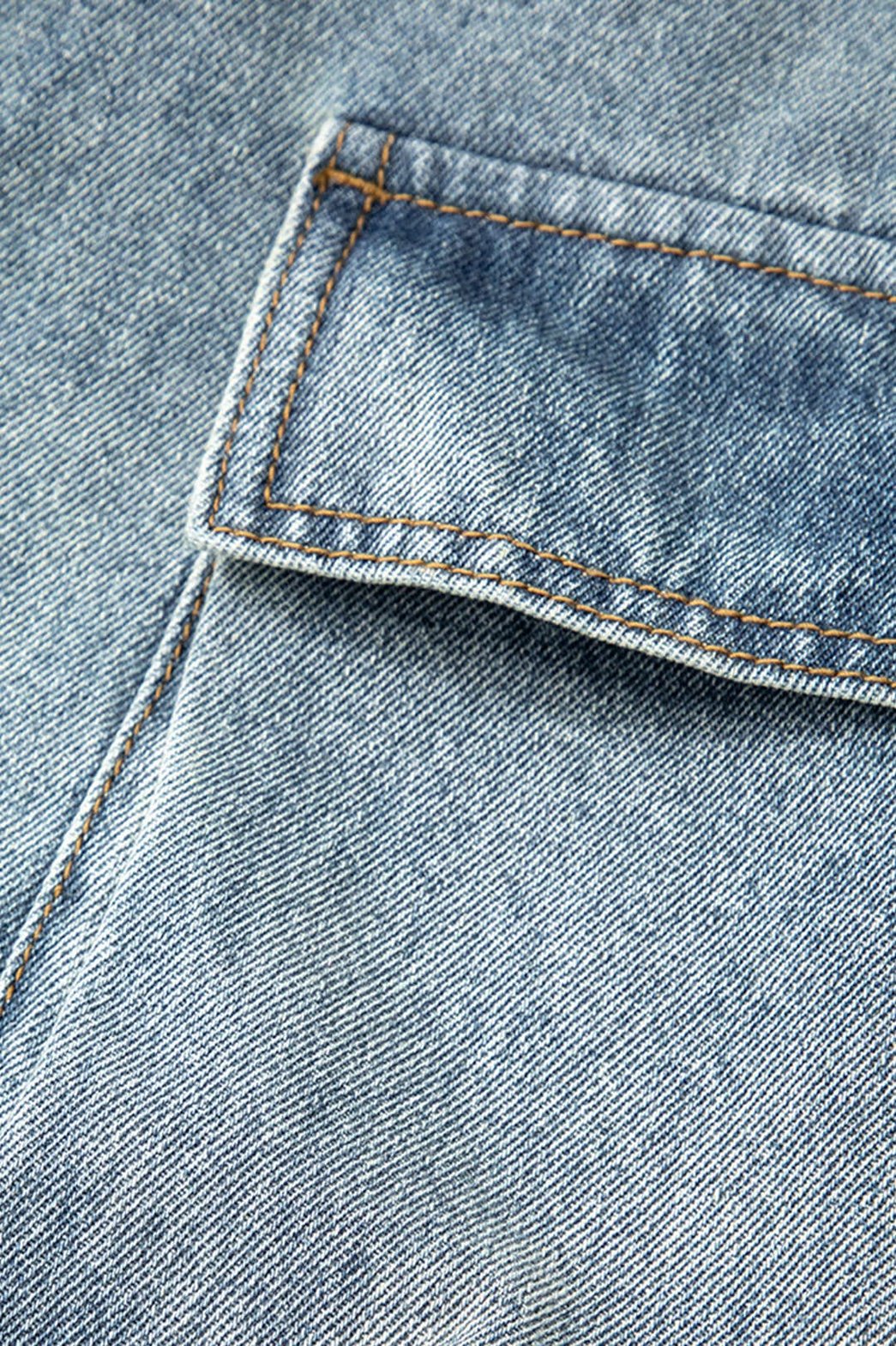 Jean cargo gris vue ensemble lac