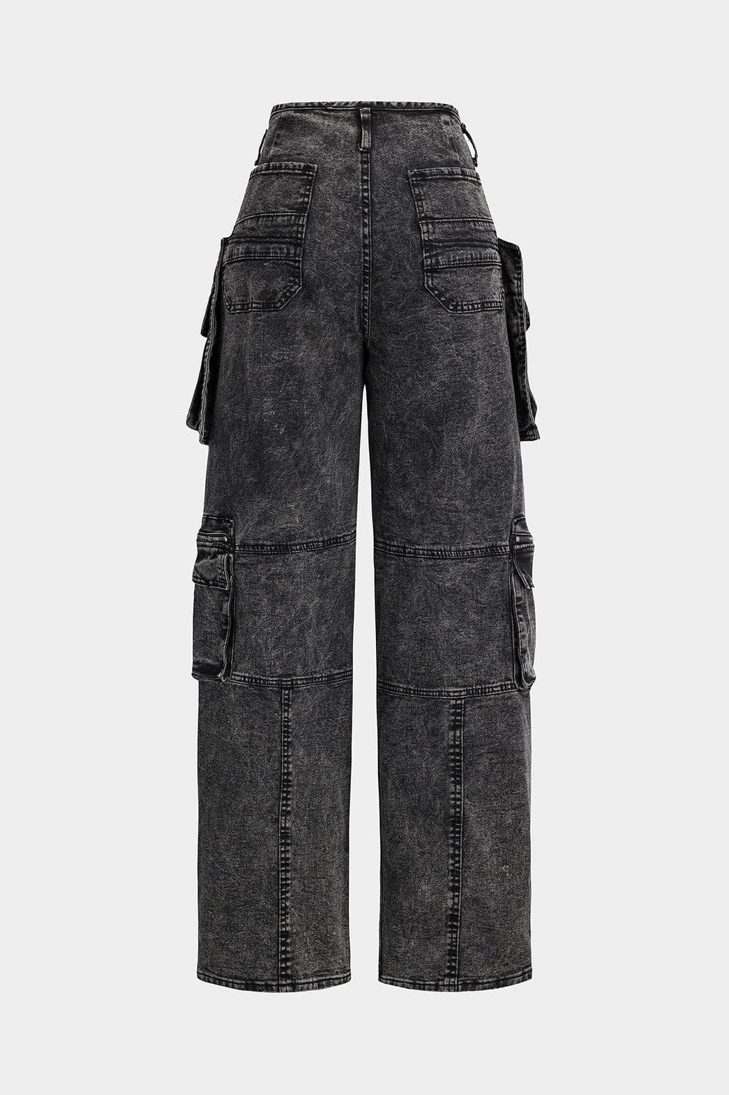 Jean cargo noir détail des poches étoile