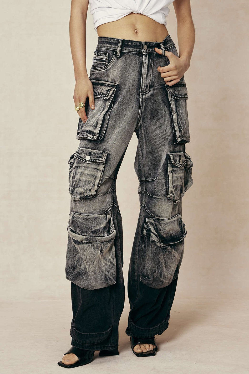 Jean Cargo Oversize Multi-Poches Style Streetwear