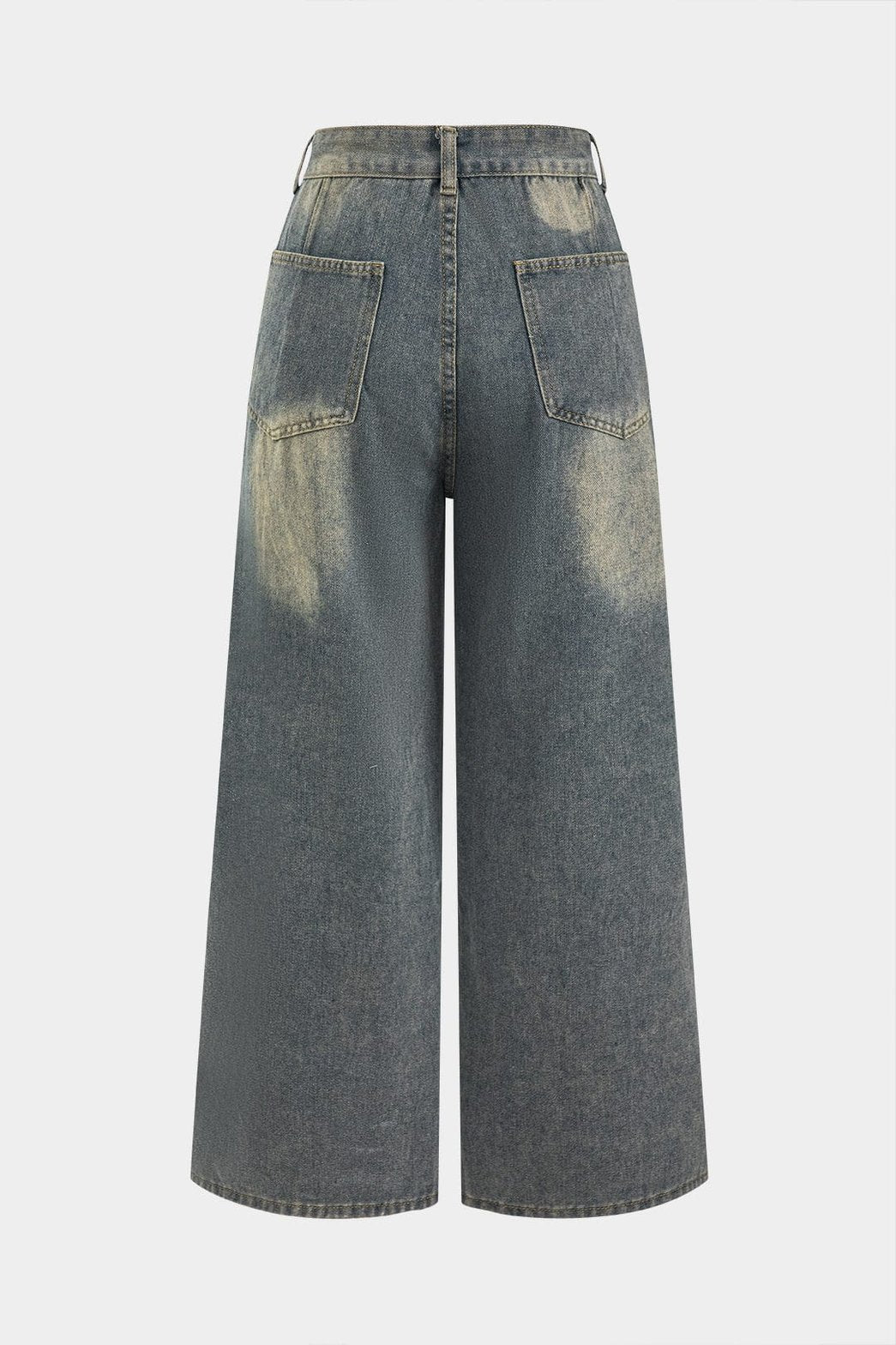 Jean ample détails métalliques vue latérale douceur