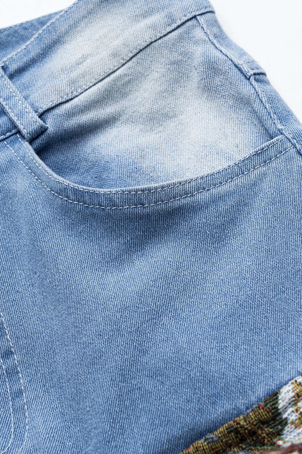 Jean patchwork ample vue complète liberté