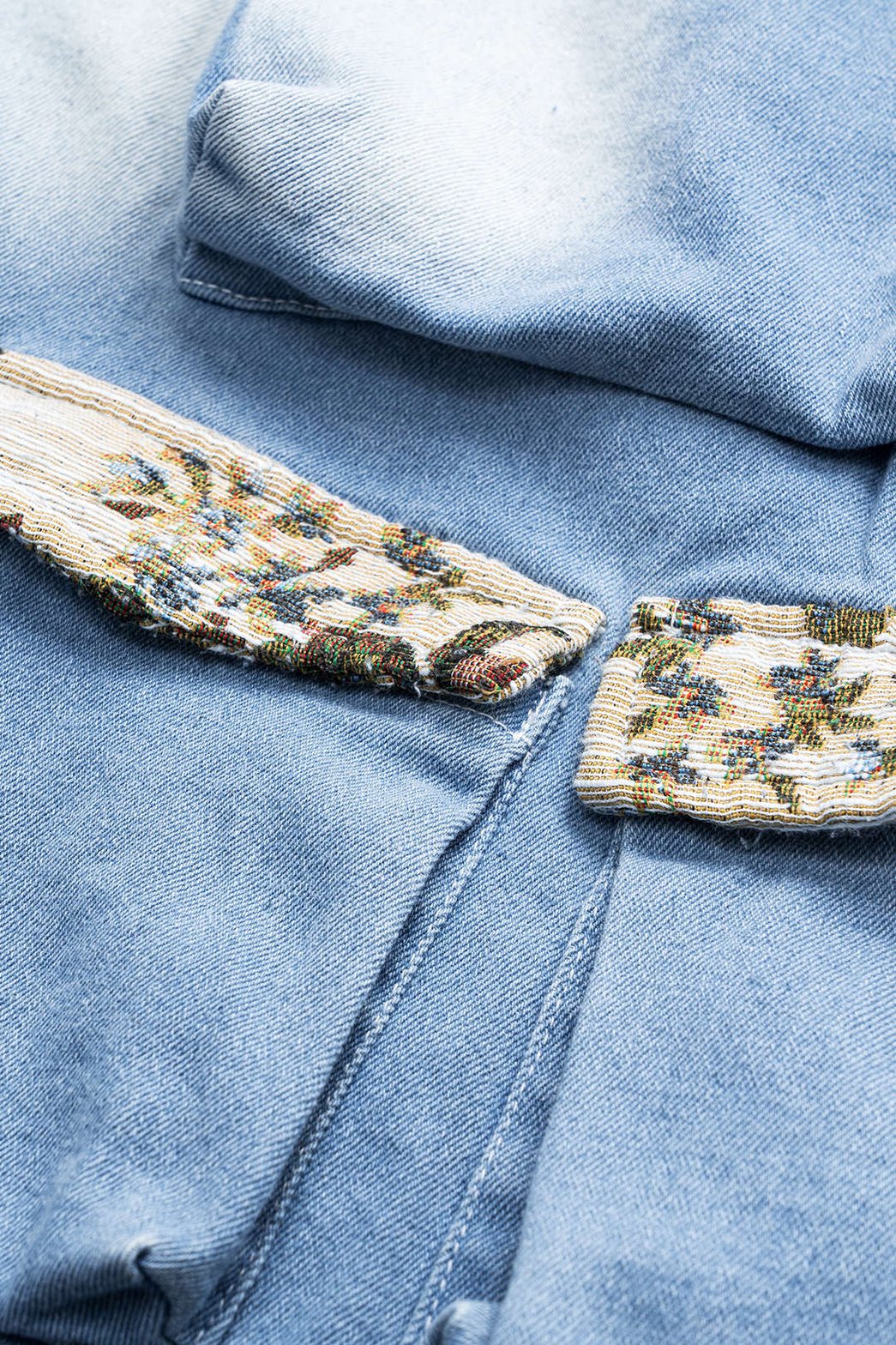 Jean patchwork ample détail poches joie