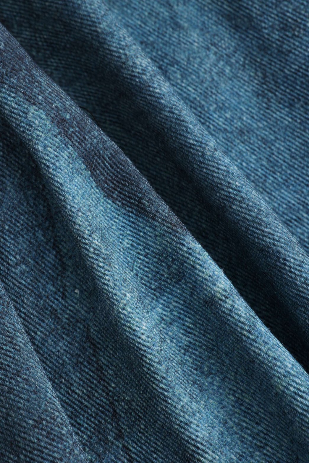 Détails patchwork jean vintage lune