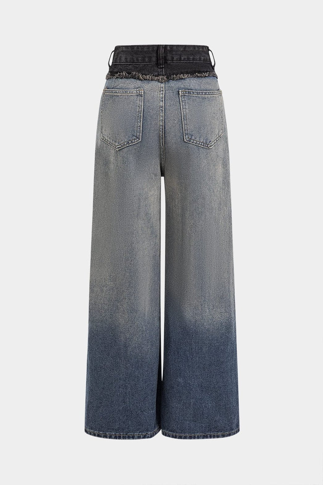 Jean patchwork détail poches étoile