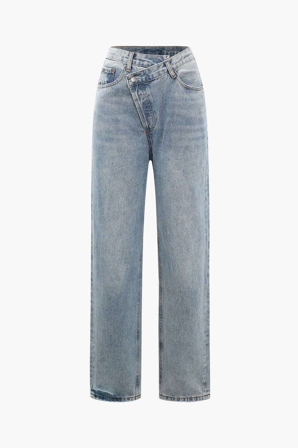 Jean asymétrique détail poche douceur