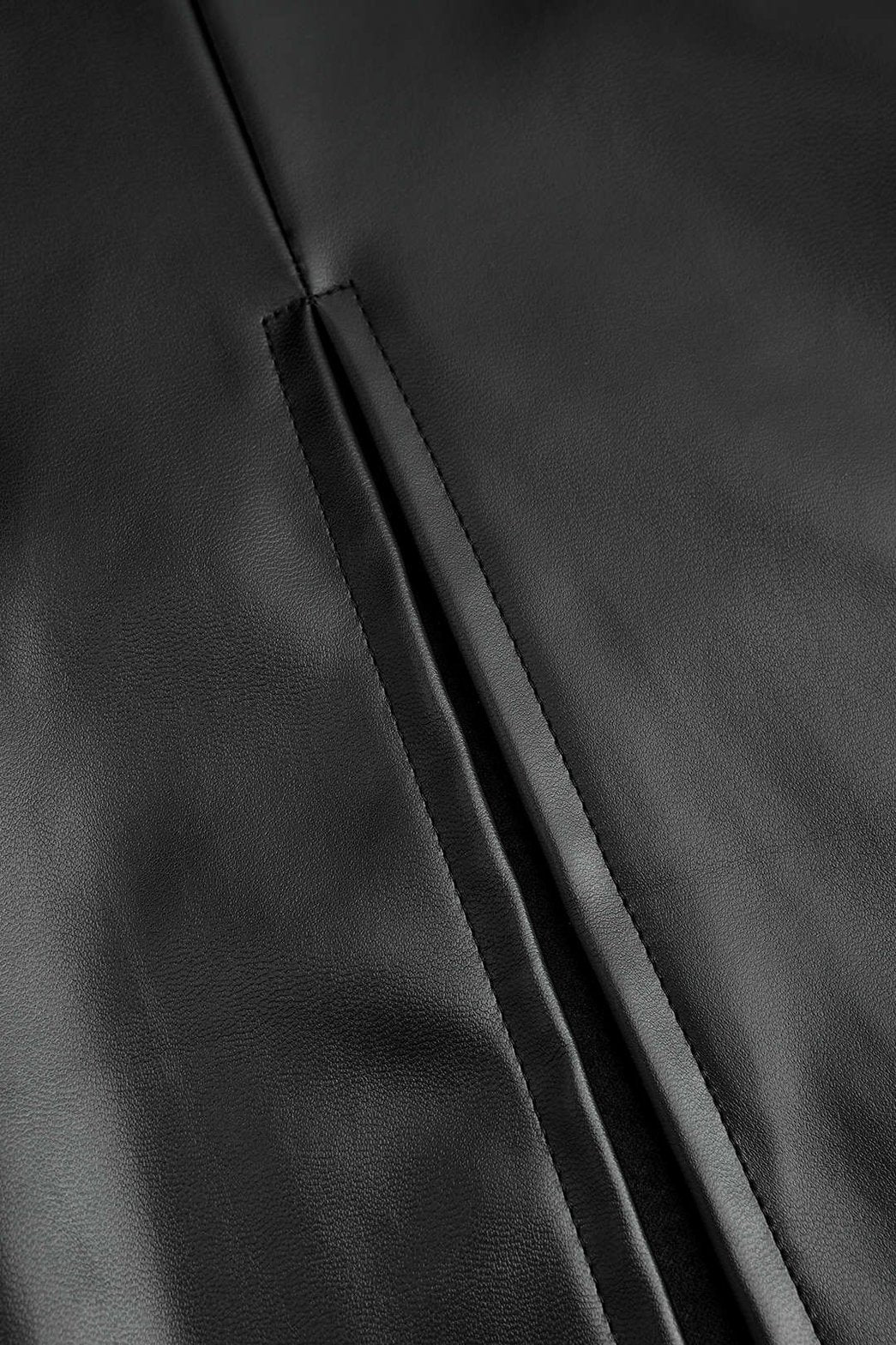 Jupe crayon noire avec fente latérale wave