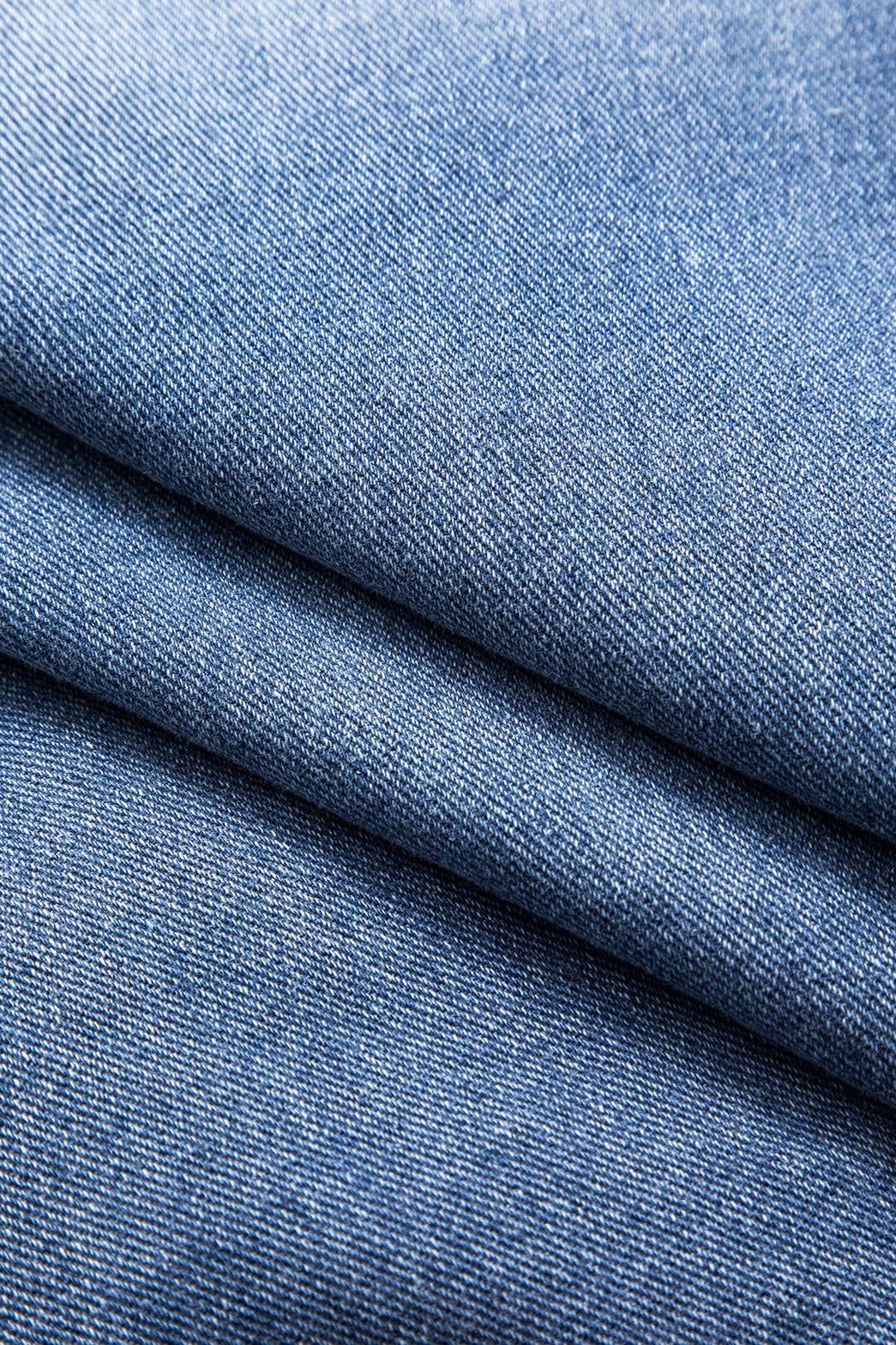 Vue rapprochée texture denim vent