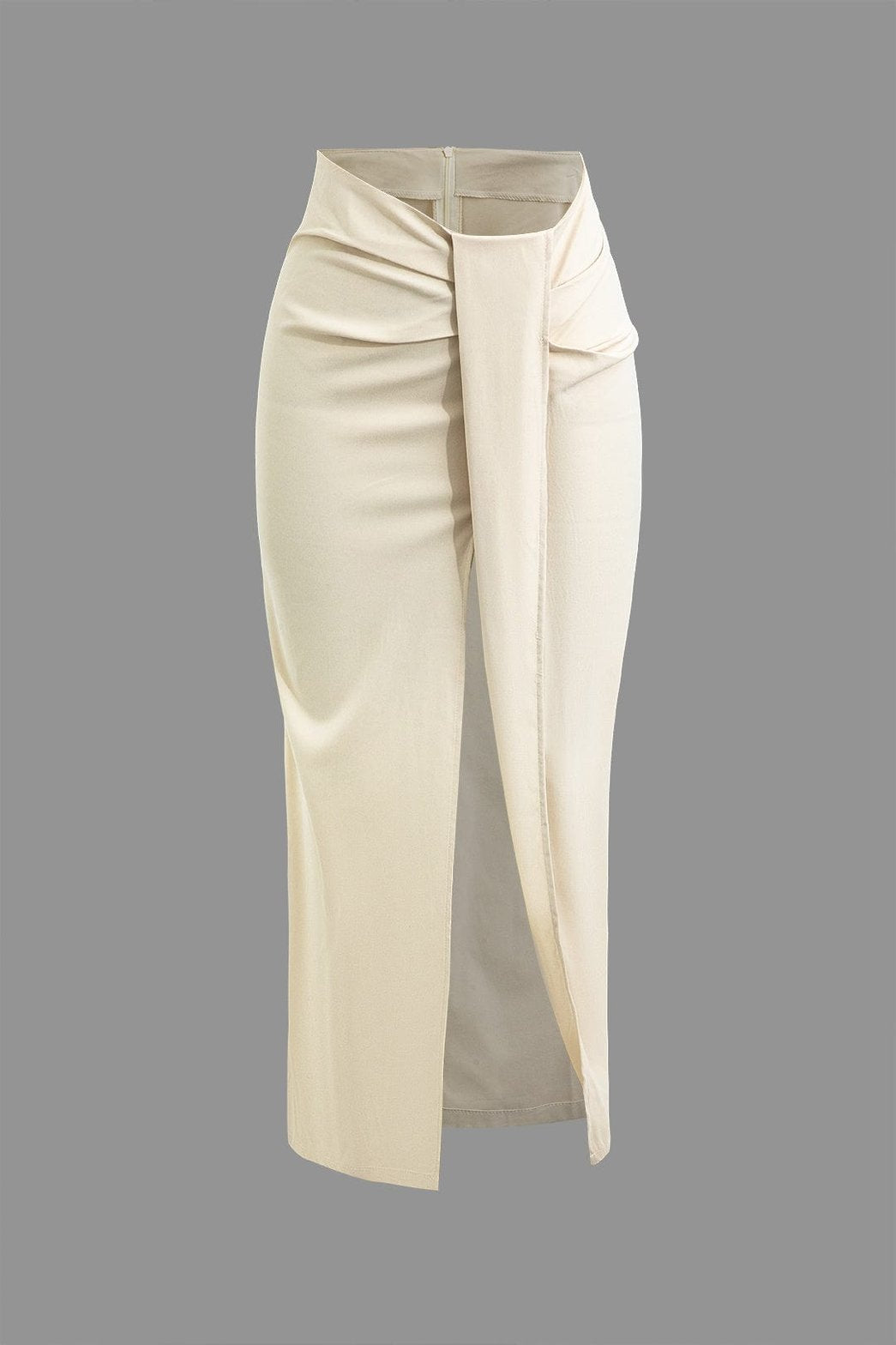 Jupe asymétrique beige élégante soleil