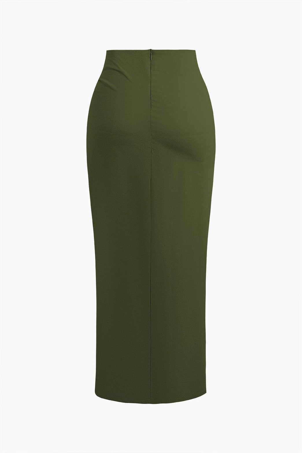 Jupe drapée beige vue d'ensemble fleur