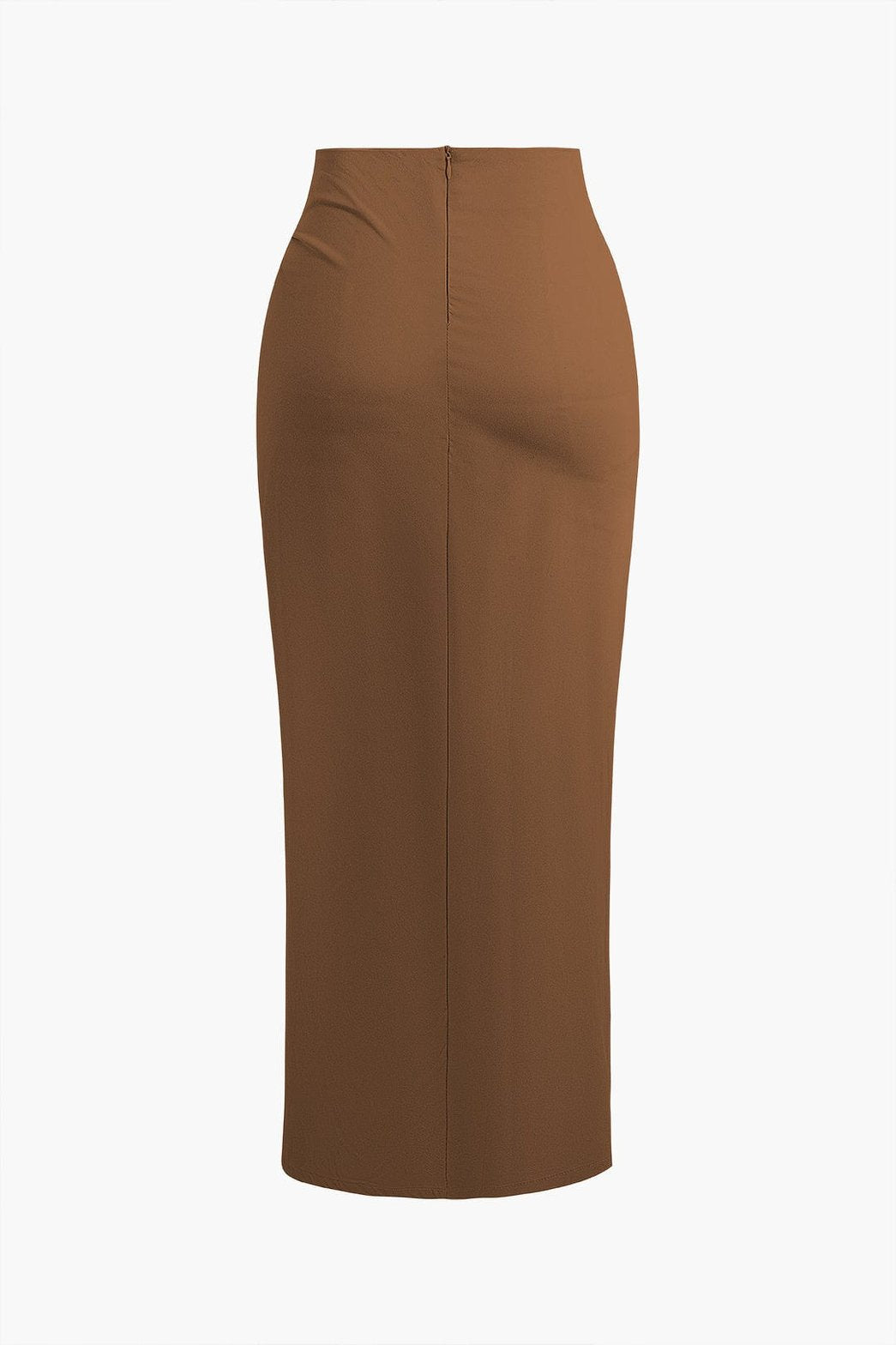 Jupe asymétrique beige vue latérale arc