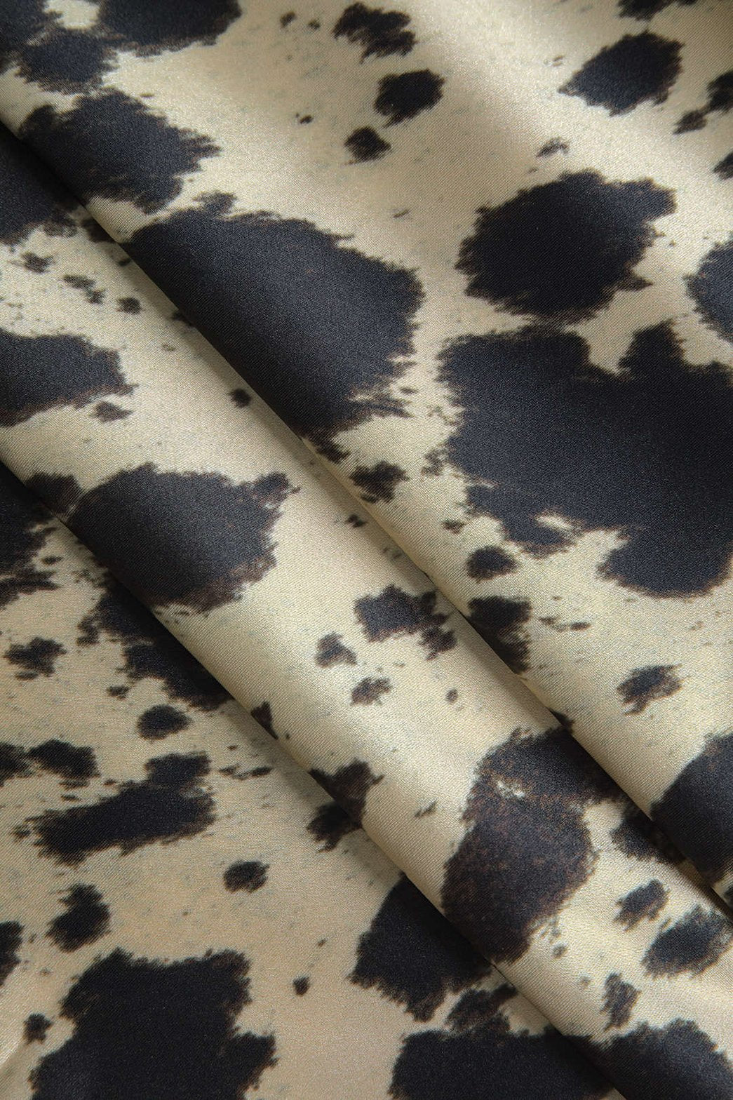 Jupe longue satin imprimé léopard étoile