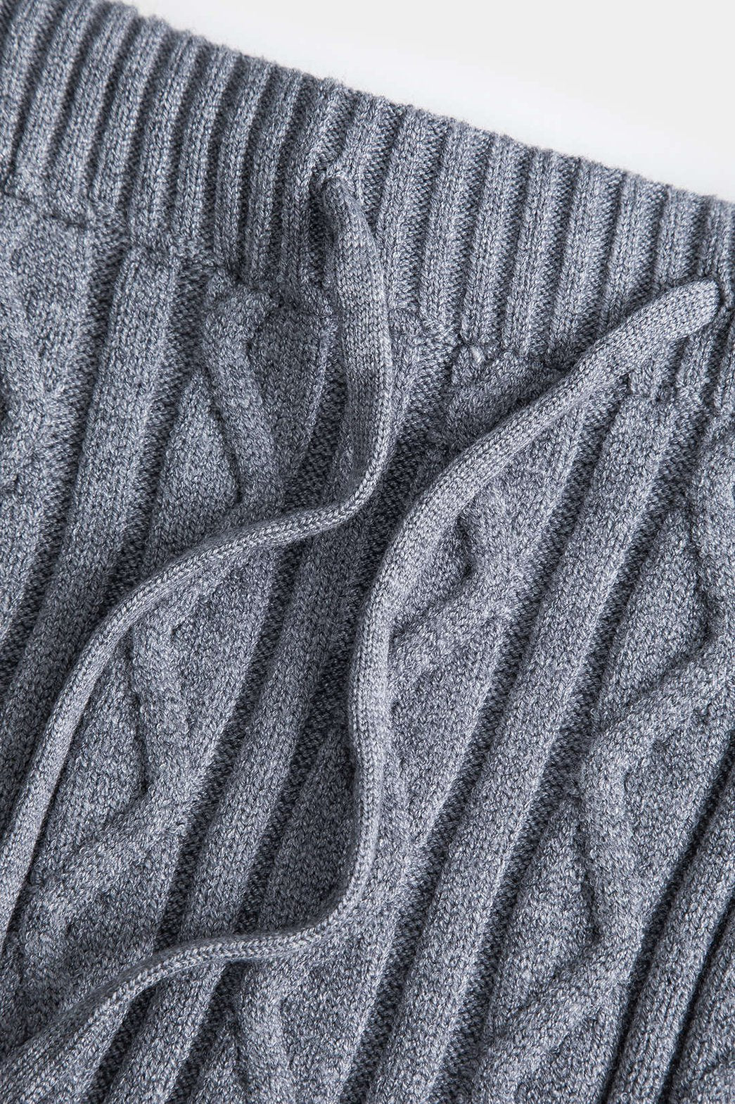 Jupe longue tricot grise ajustable vue arrière grâce