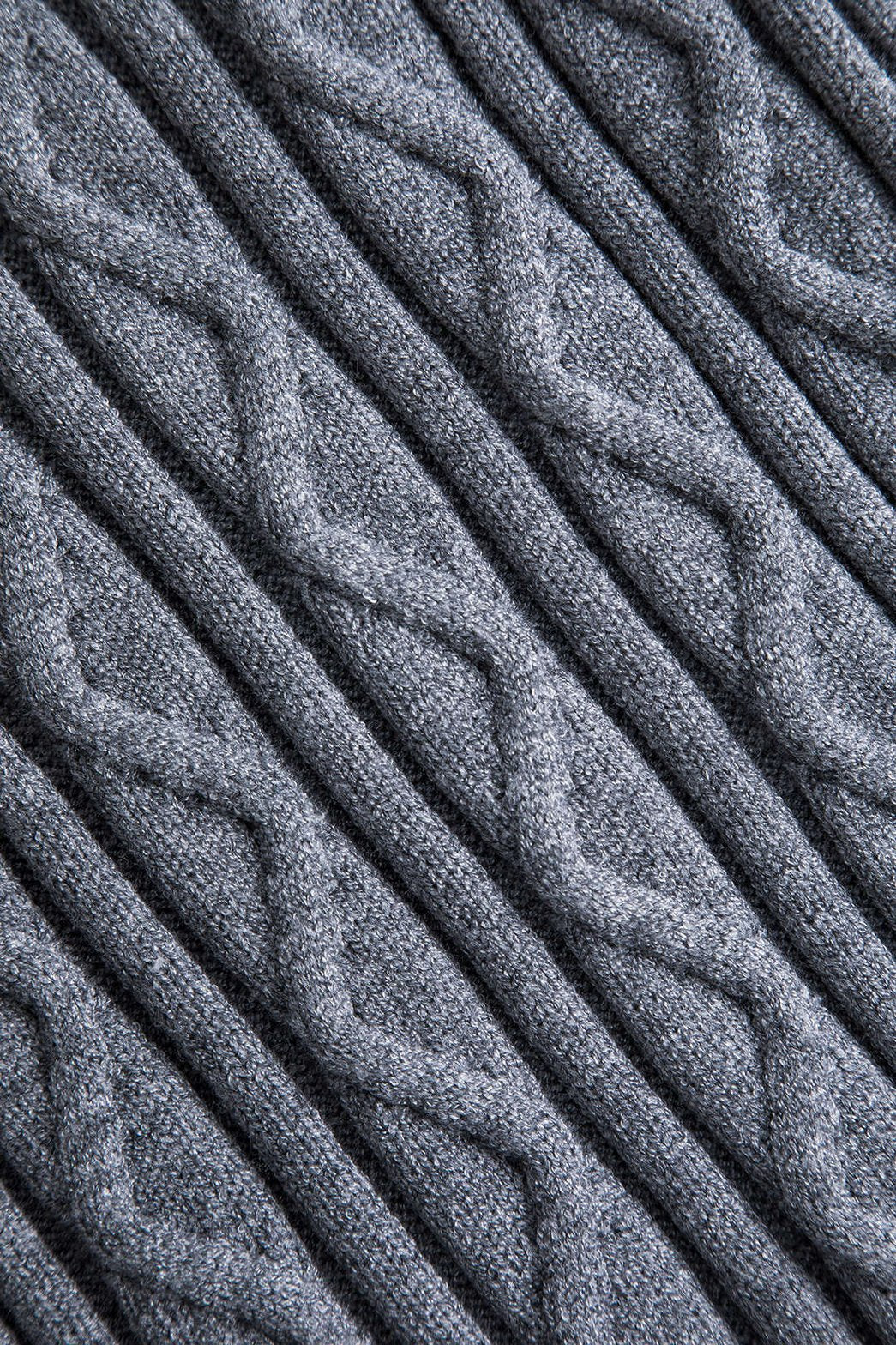 Jupe longue tricot grise ajustable détail cordon légèreté