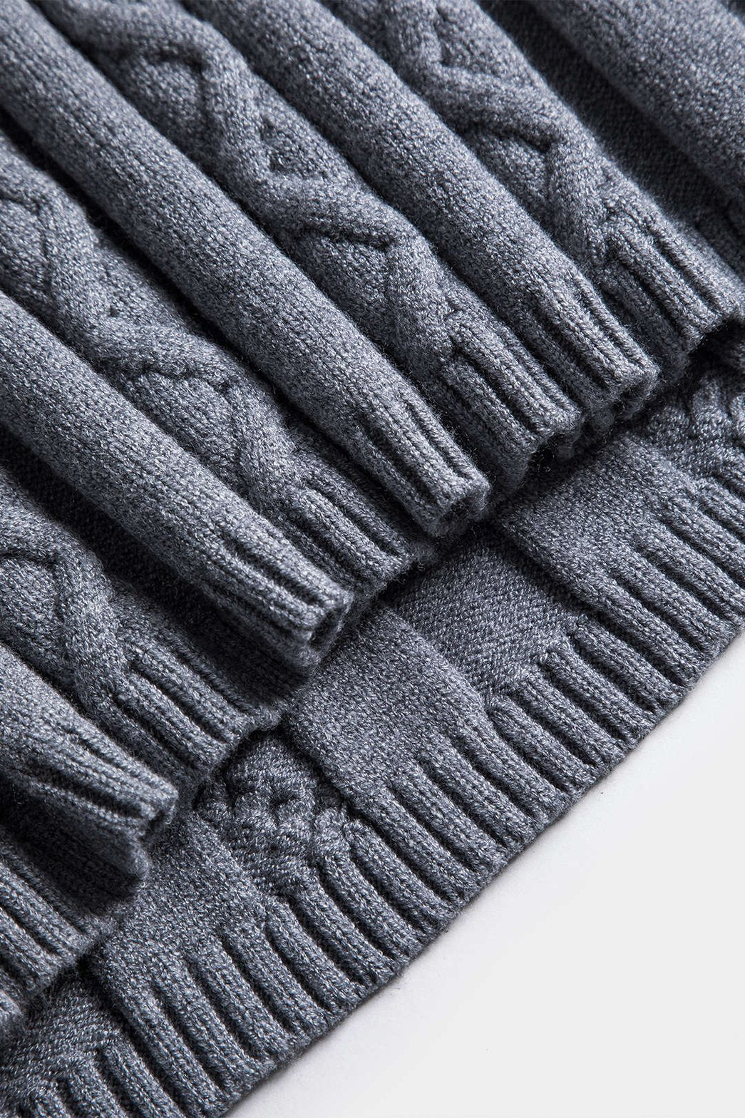 Jupe longue tricot grise ajustable vue ensemble liberté