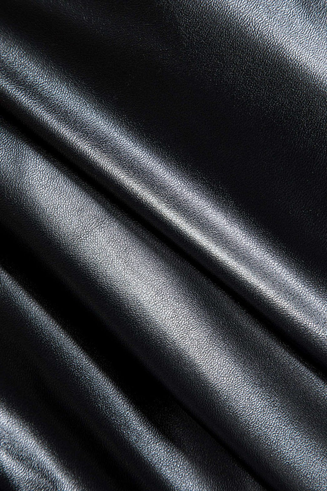 Jupe moulante en simili cuir avec drapé étoile