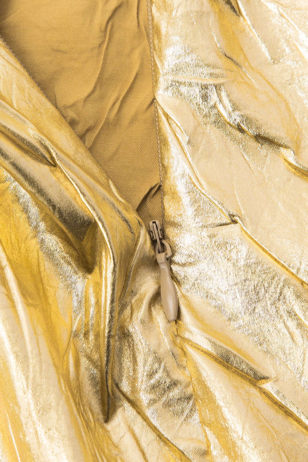 Jupe midi dorée vue détaillée - sublime