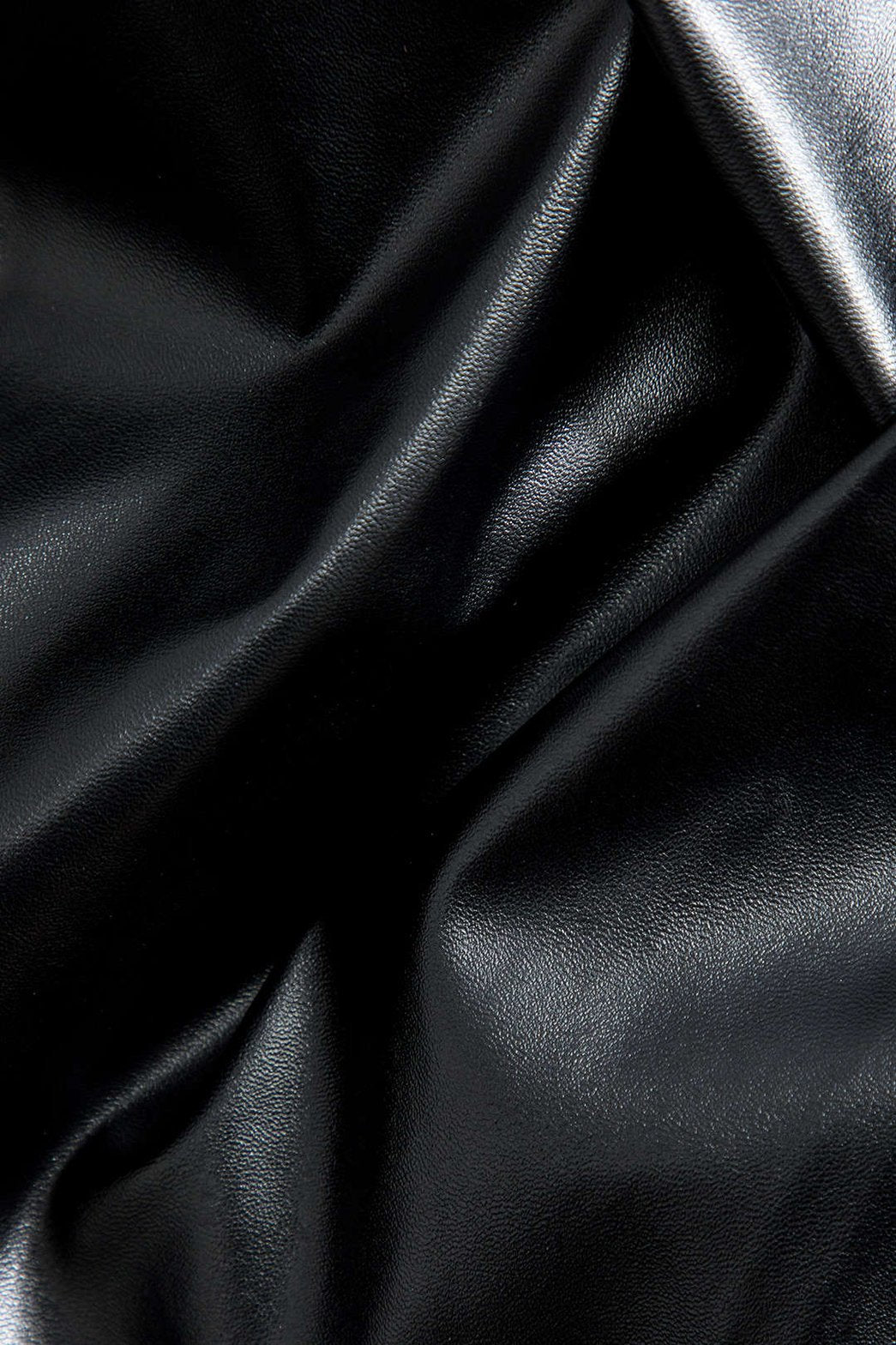 Jupe midi en similicuir noir fashion parfait