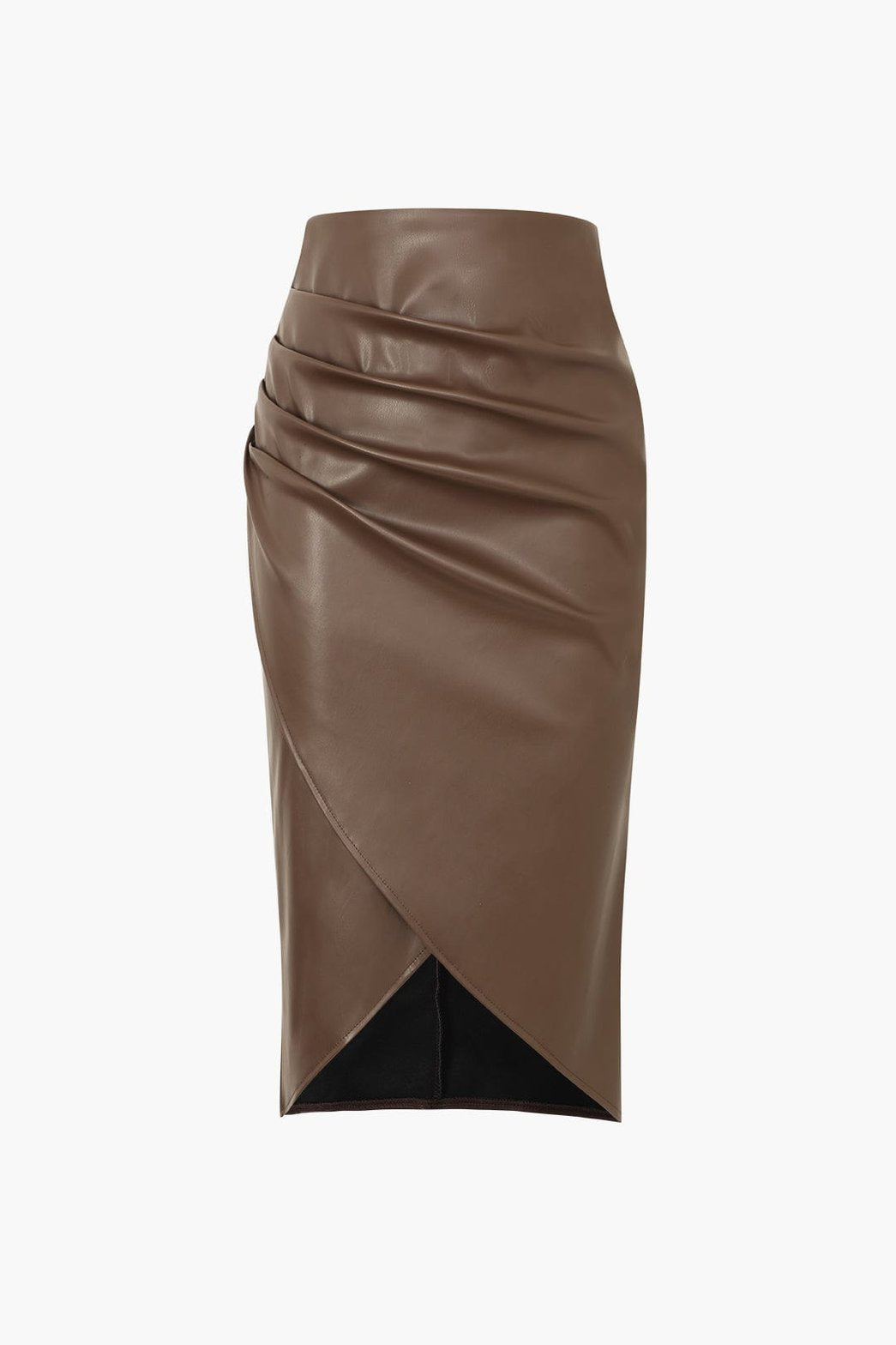 Détail plissé jupe midi noire nuage